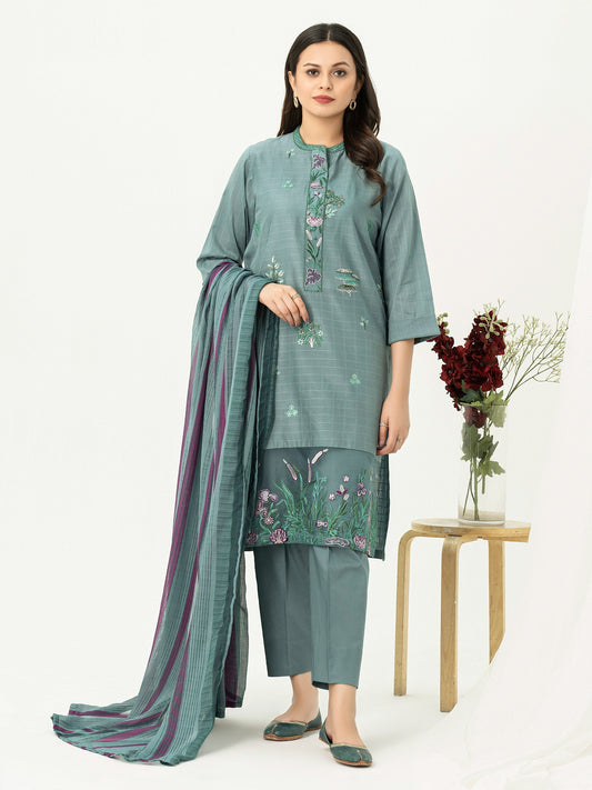 3 Piece Lawn Suit-Embroidered (Pret)