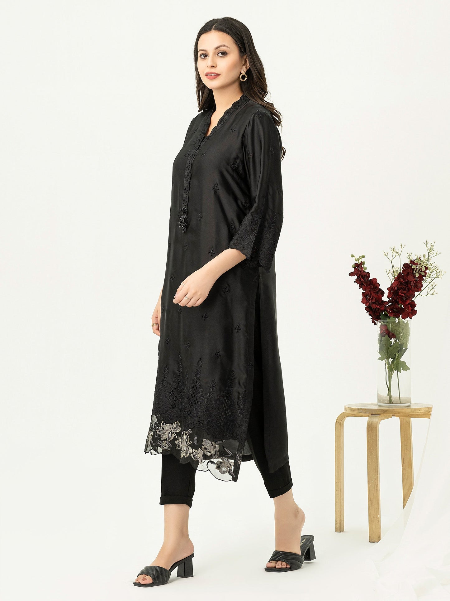 Silk Shirt-Embroidered (Pret)