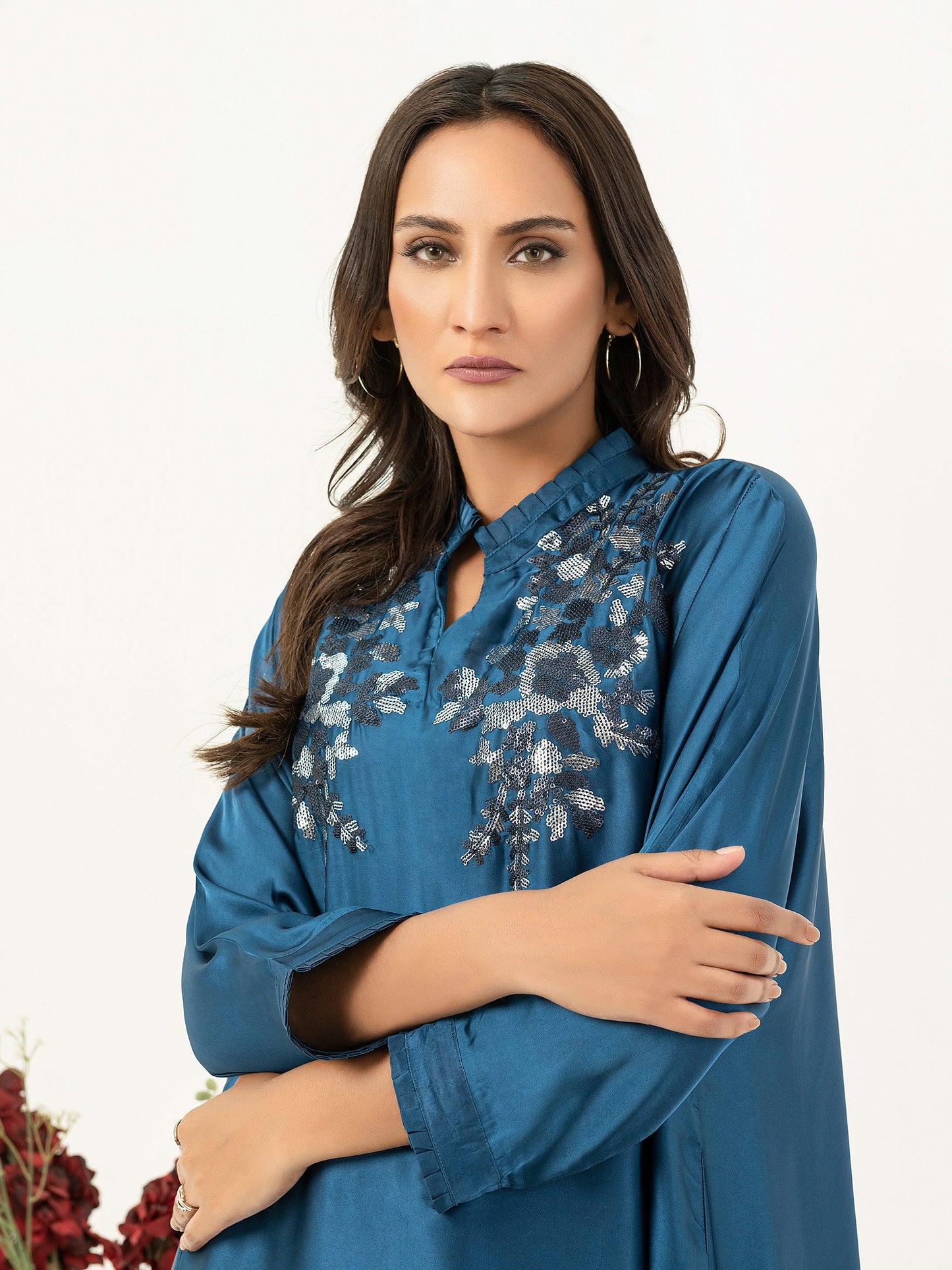 Silk Shirt-Embroidered (Pret)