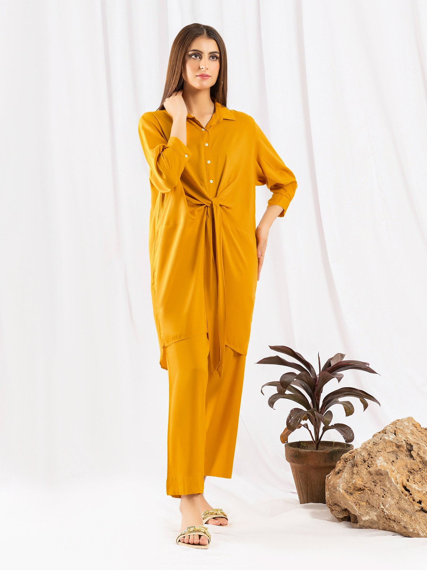 2 Piece Viscose Suit-Dyed (Pret)