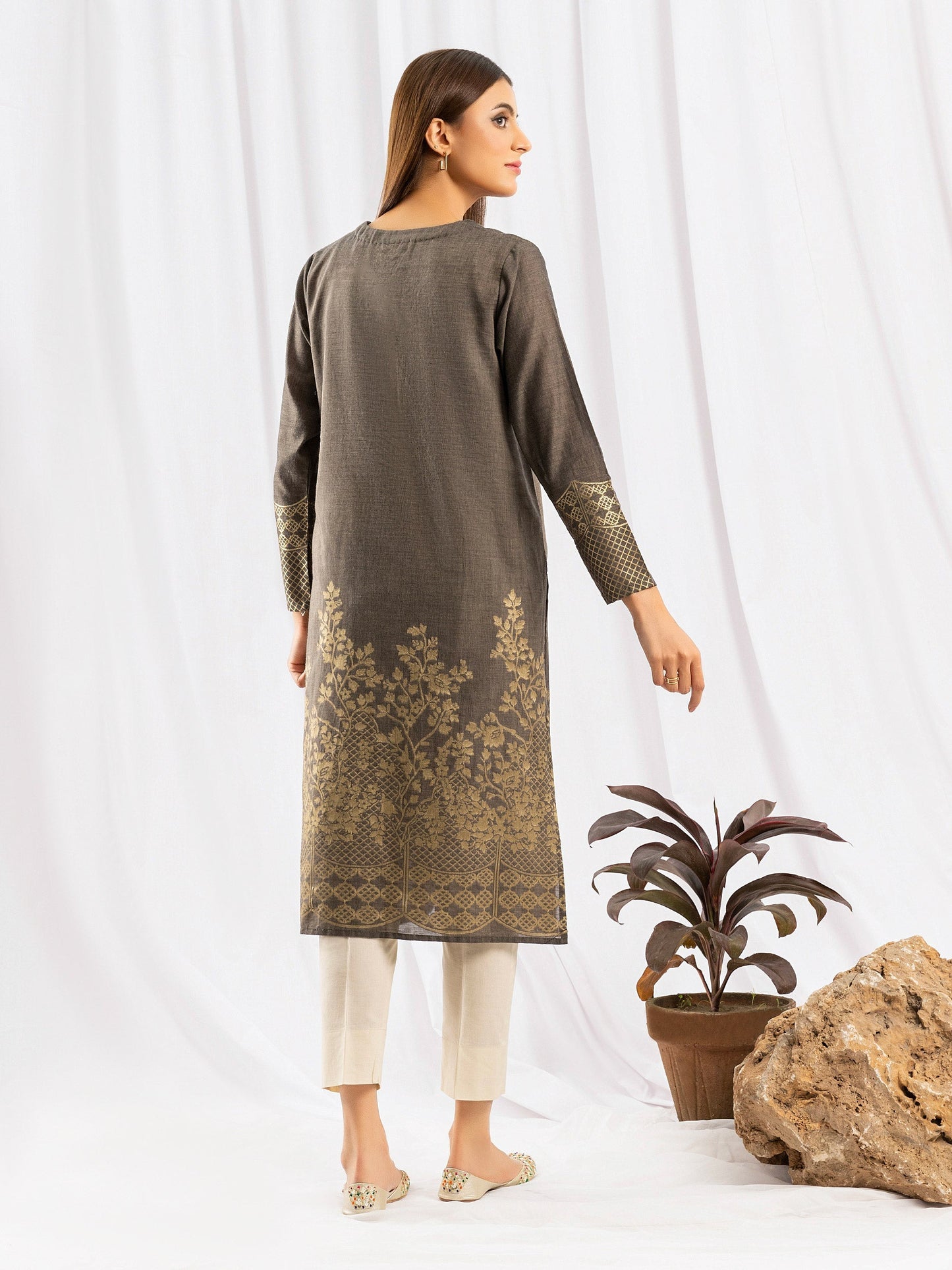 Jacquard Shirt-Embroidered (Pret)