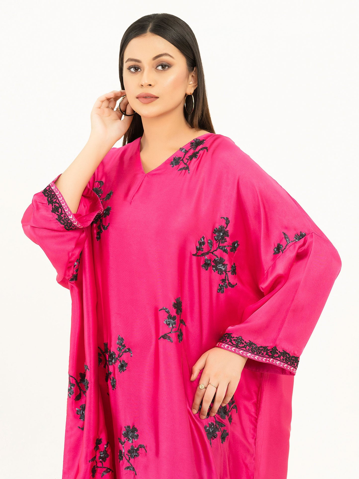 Silk Kaftan-Embroidered (Pret)