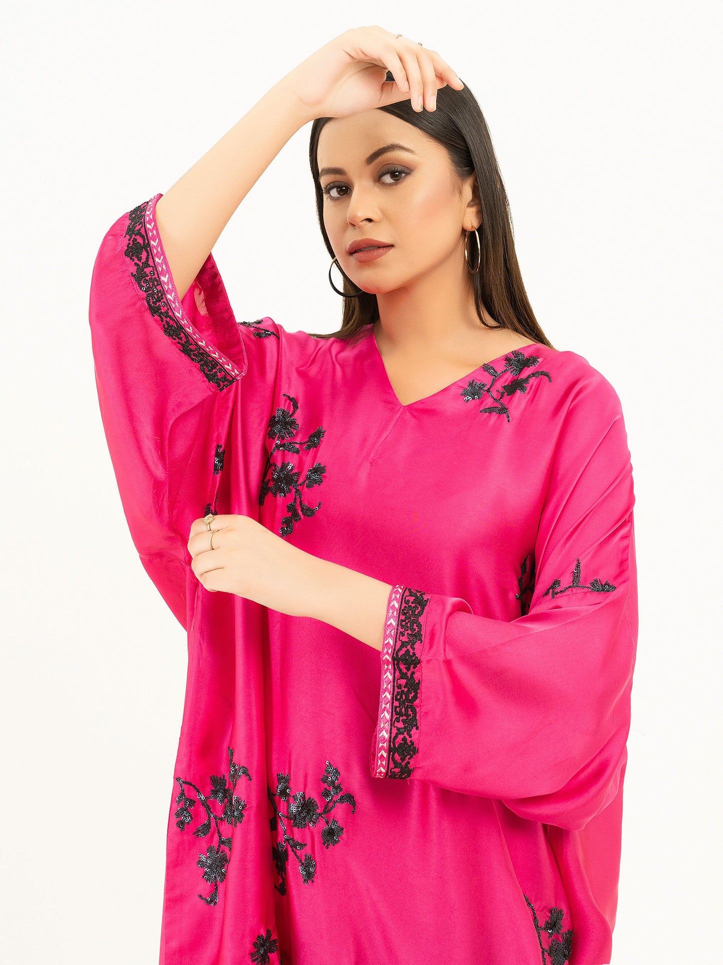 Silk Kaftan-Embroidered (Pret)