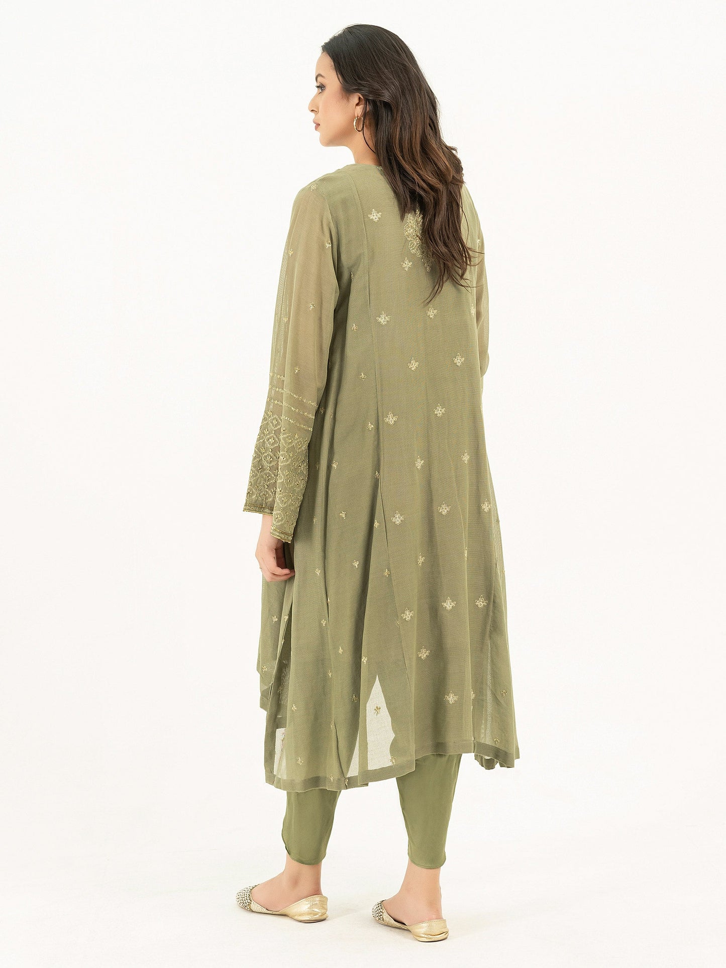 2 Piece Cotton Net Suit-Embroidered (Pret)