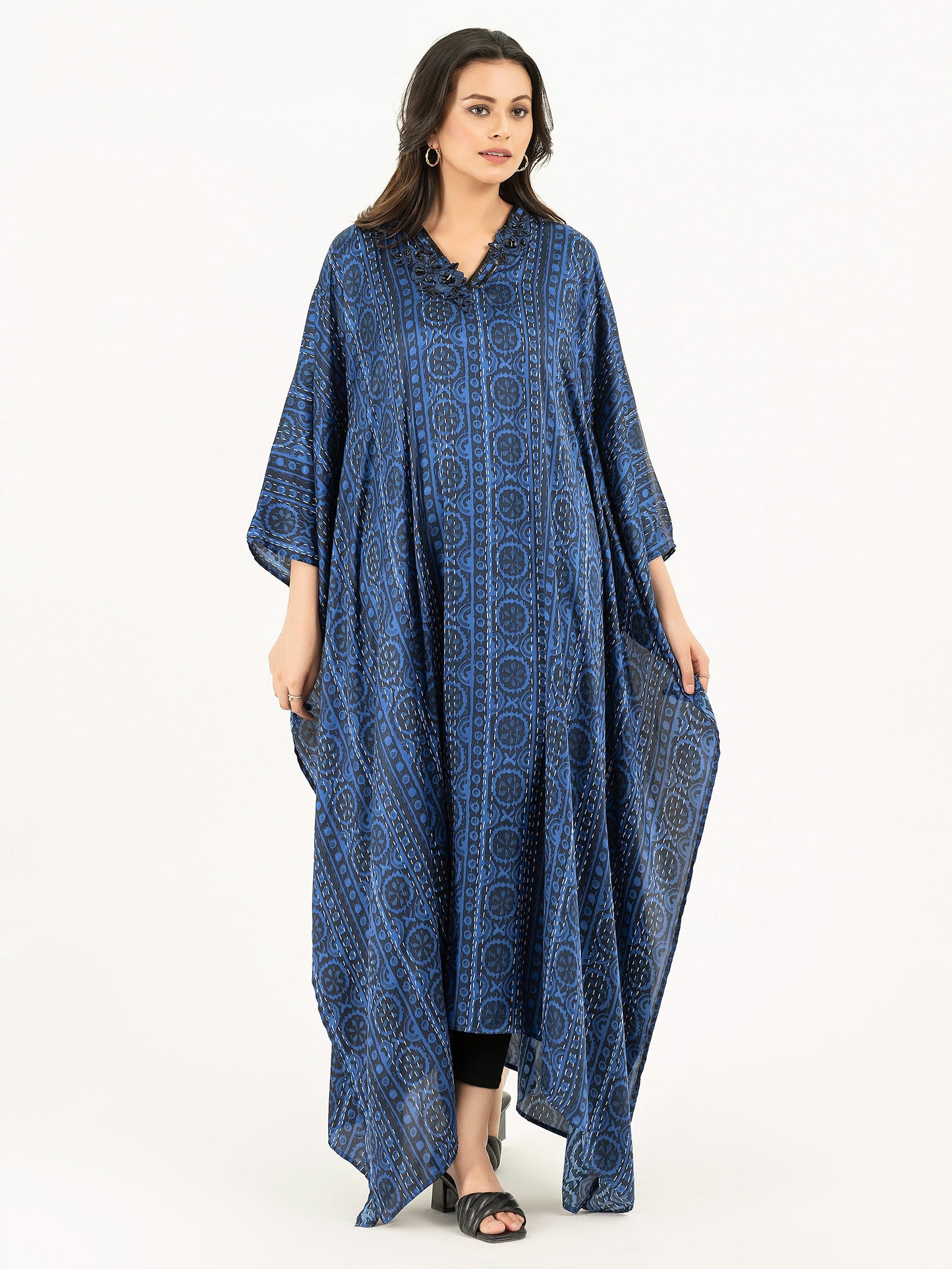 Silk Kaftan-Printed (Pret)