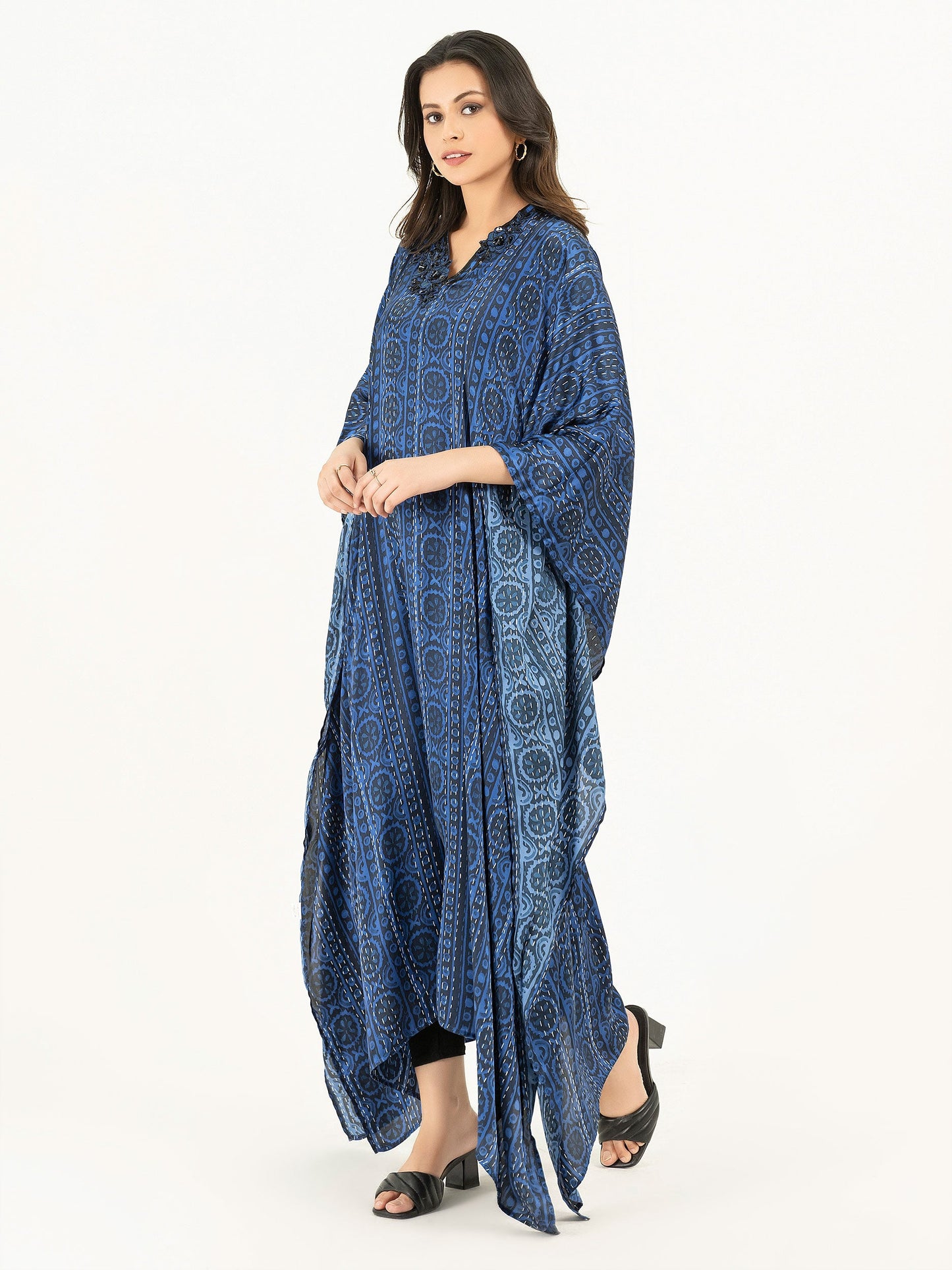 Silk Kaftan-Printed (Pret)