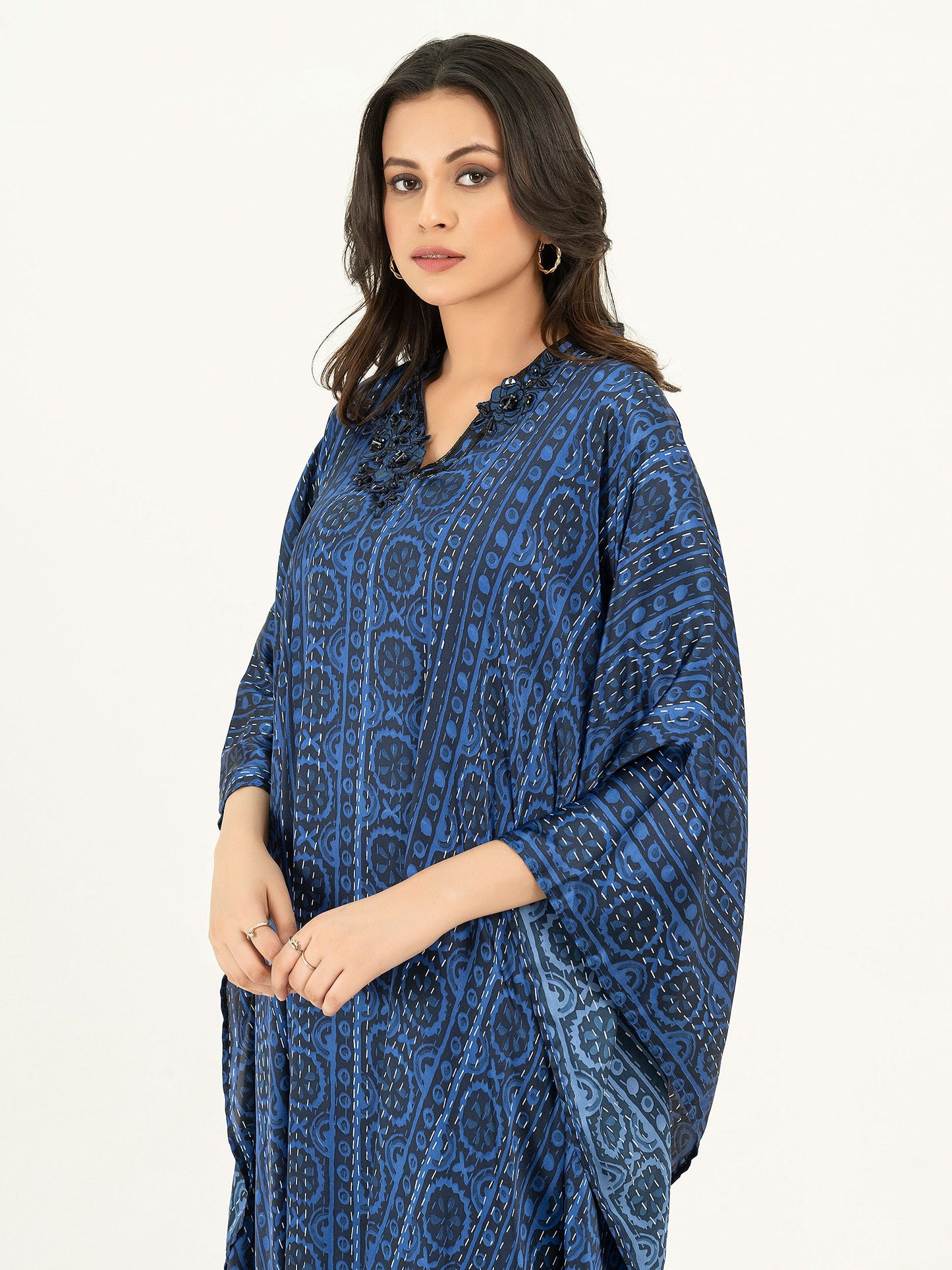 Silk Kaftan-Printed (Pret)