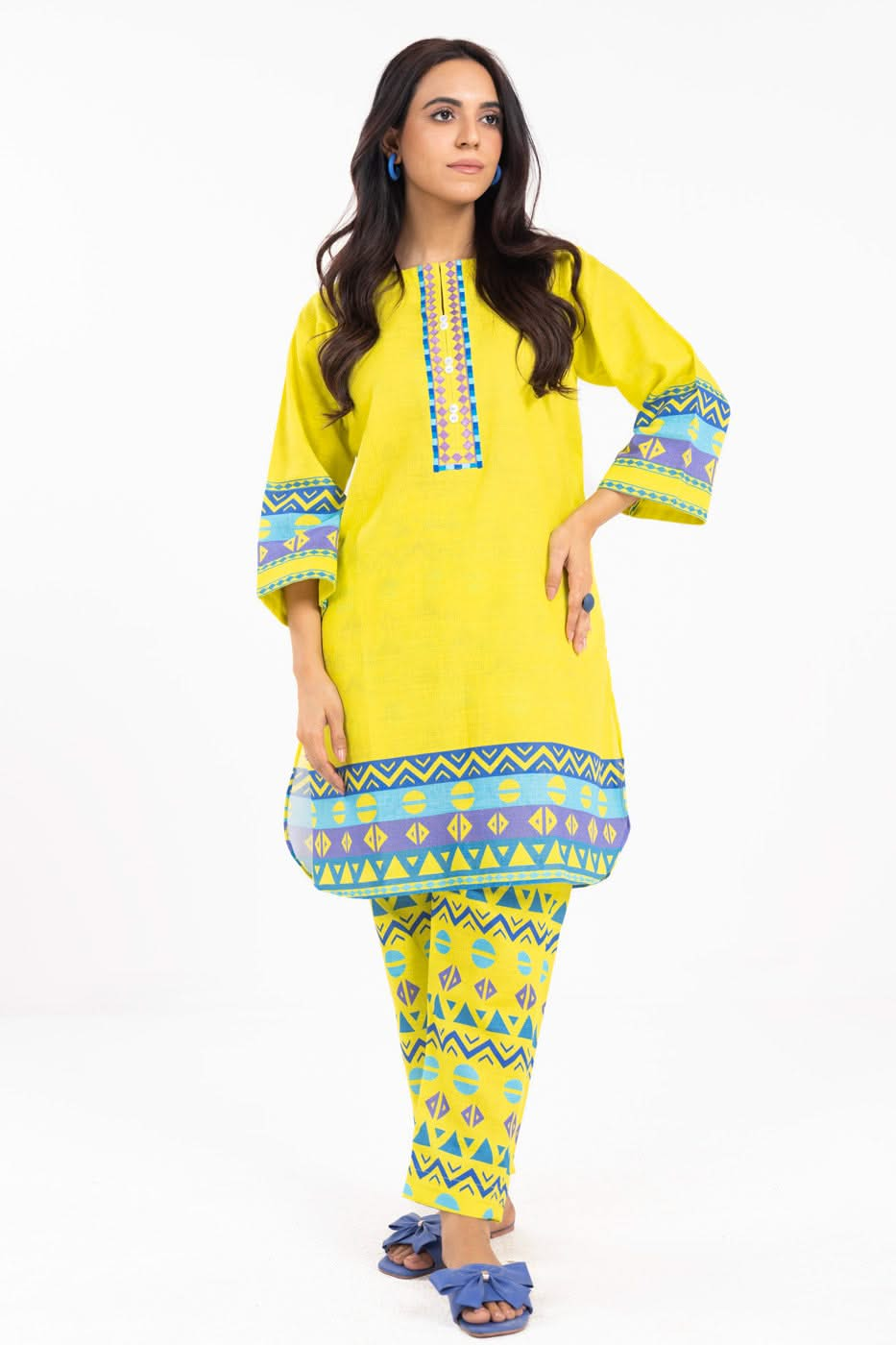 Stitched - Printed Khaddar Kurta