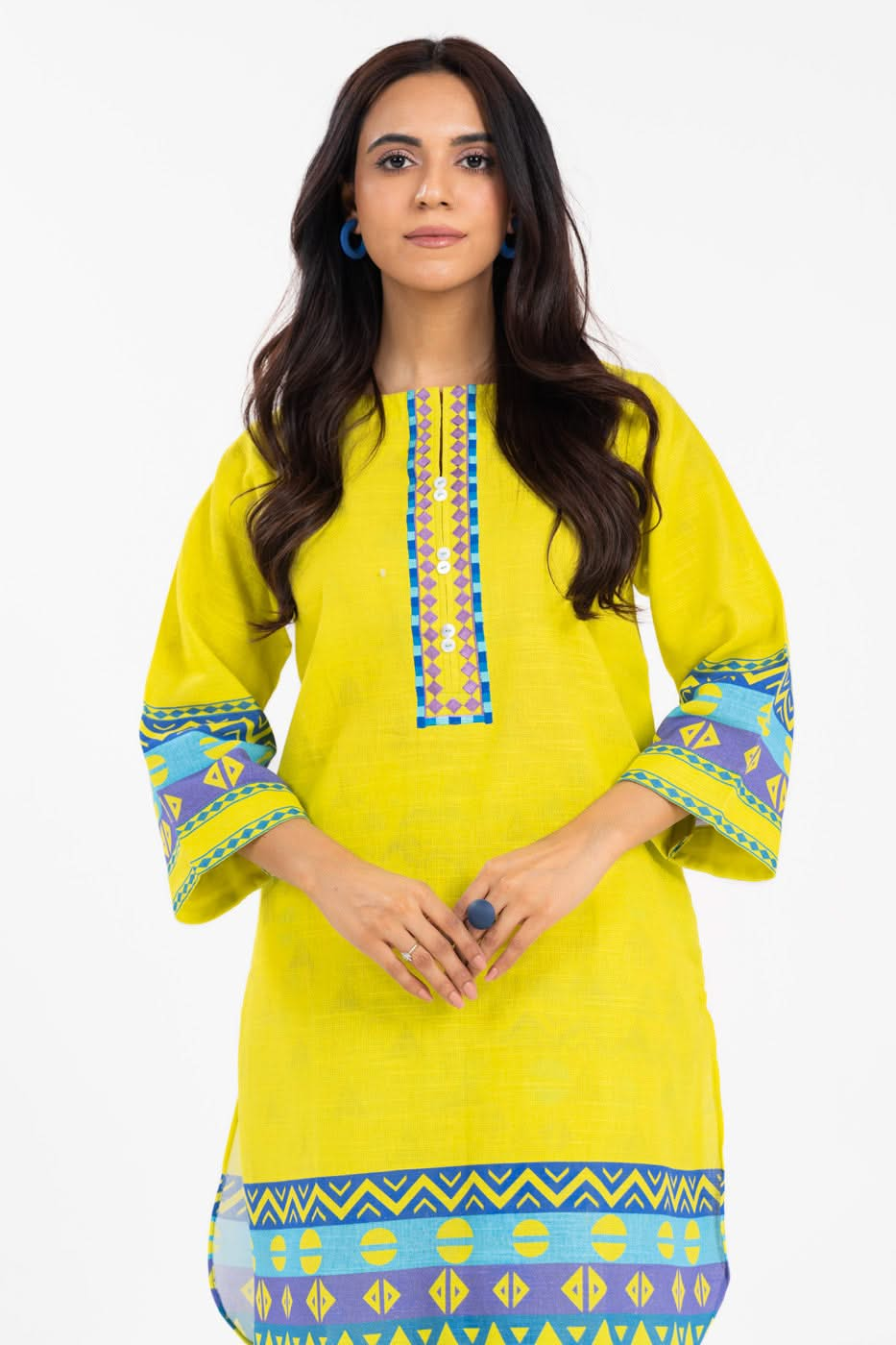 Stitched - Printed Khaddar Kurta