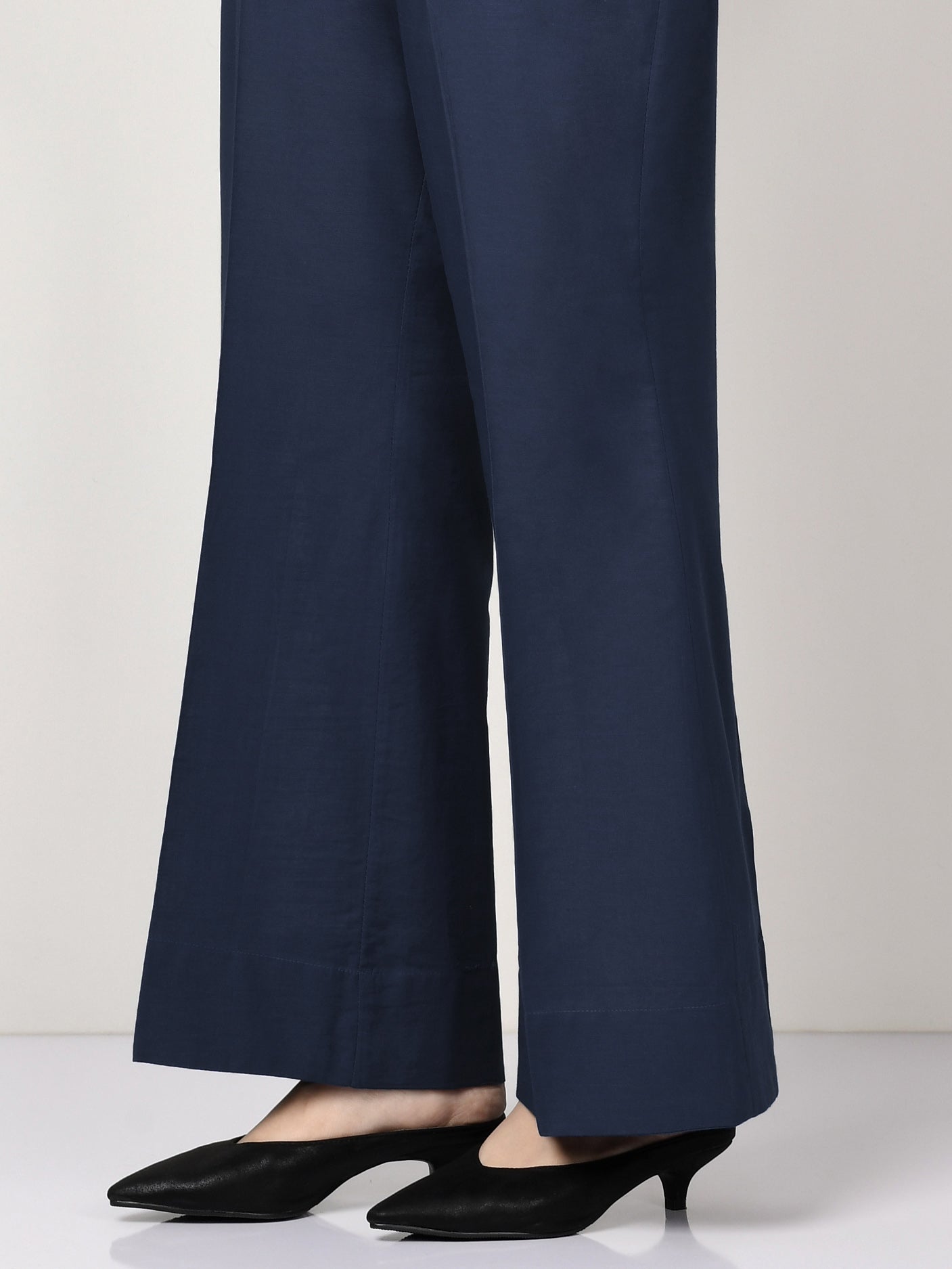 Raw Silk Pants - Dark Navy