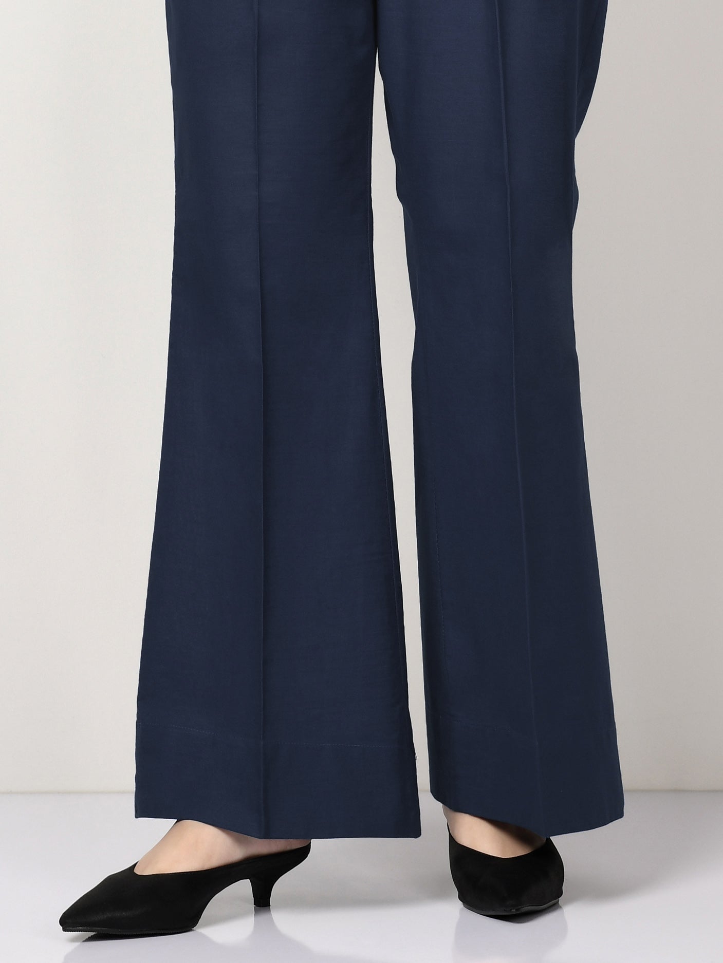 Raw Silk Pants - Dark Navy