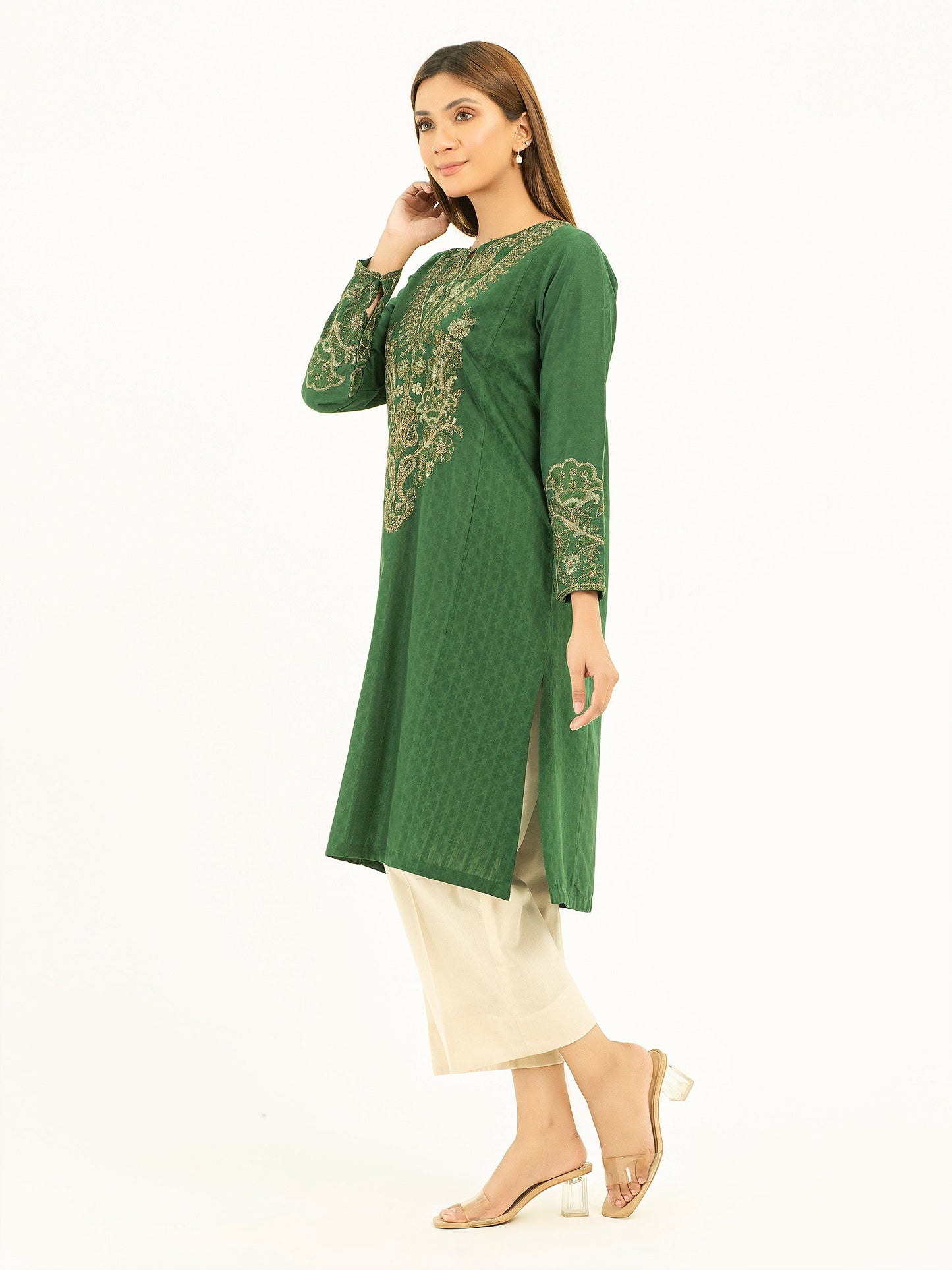 Jacquard Shirt-Embroidered (Pret)