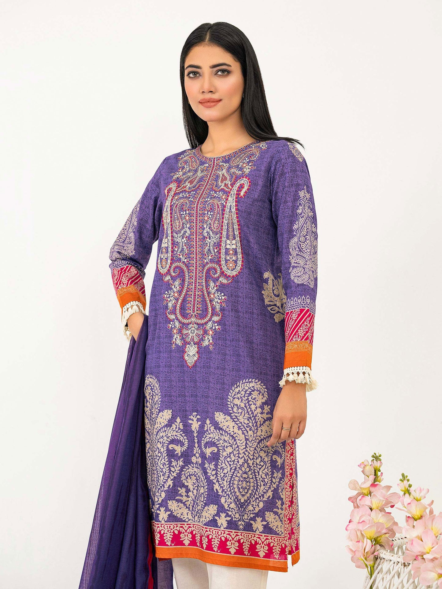 2 Piece Lawn Suit-Embroidered (Pret)