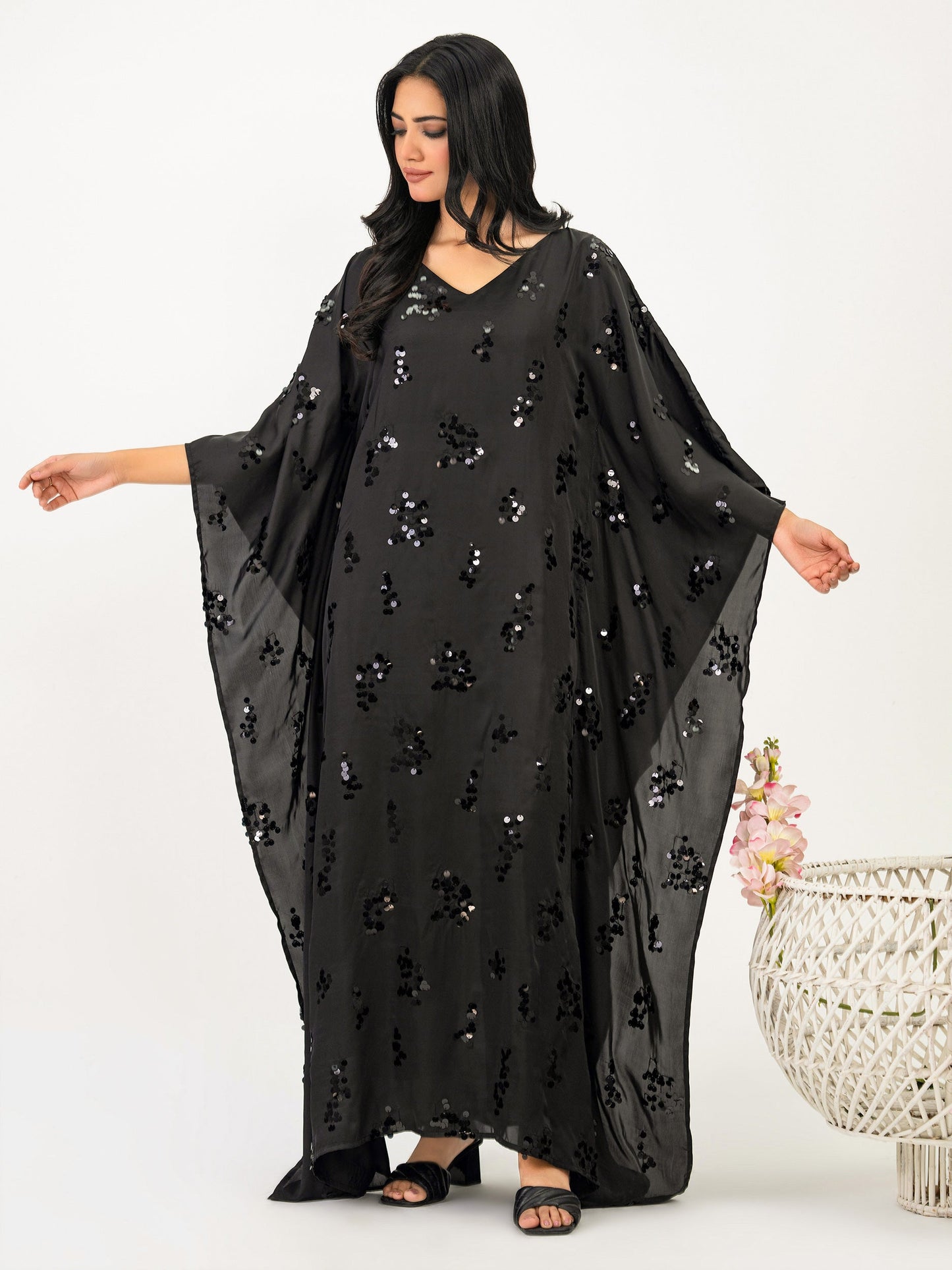 Silk Kaftan-Embellished (Pret)