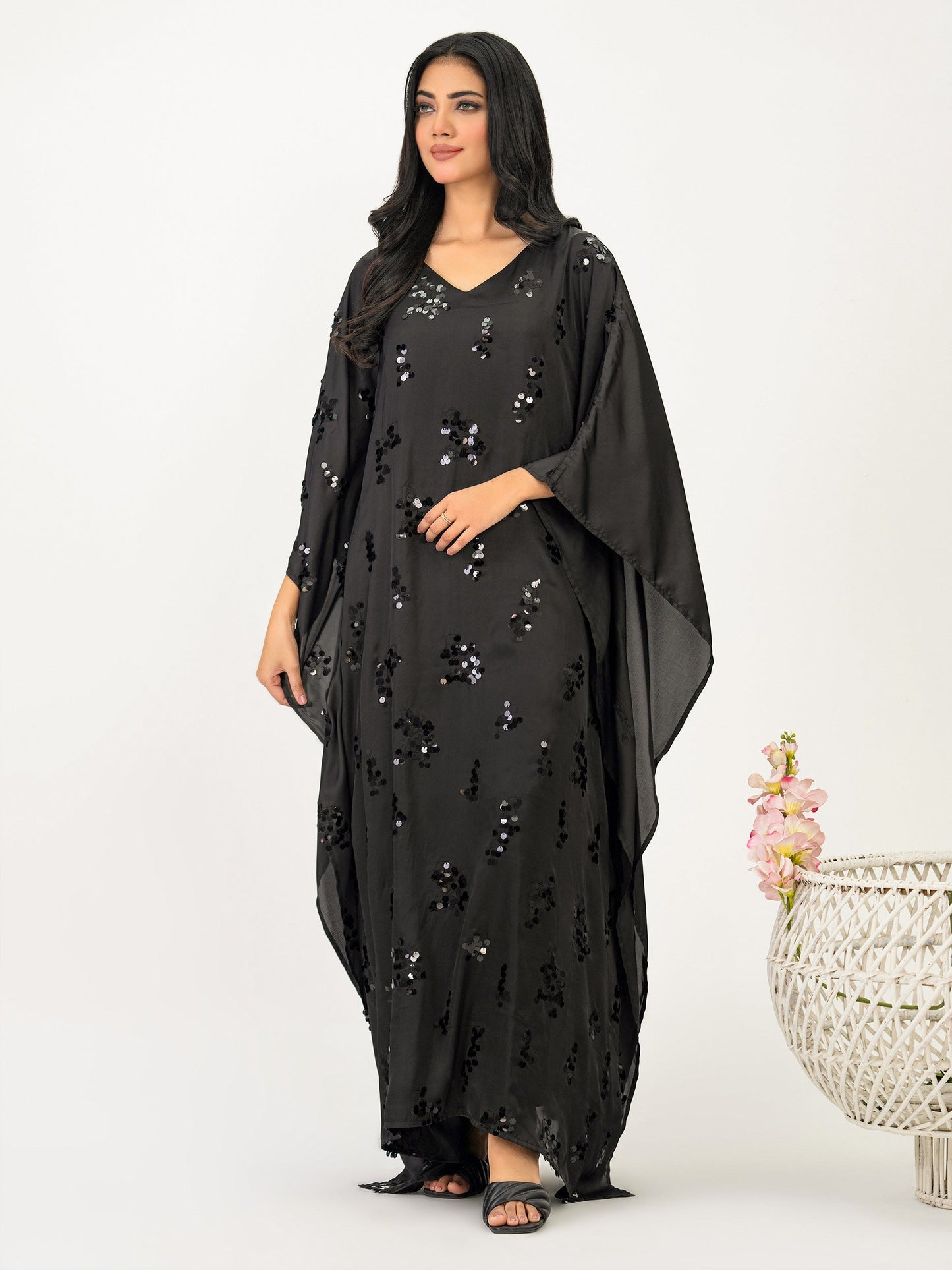 Silk Kaftan-Embellished (Pret)