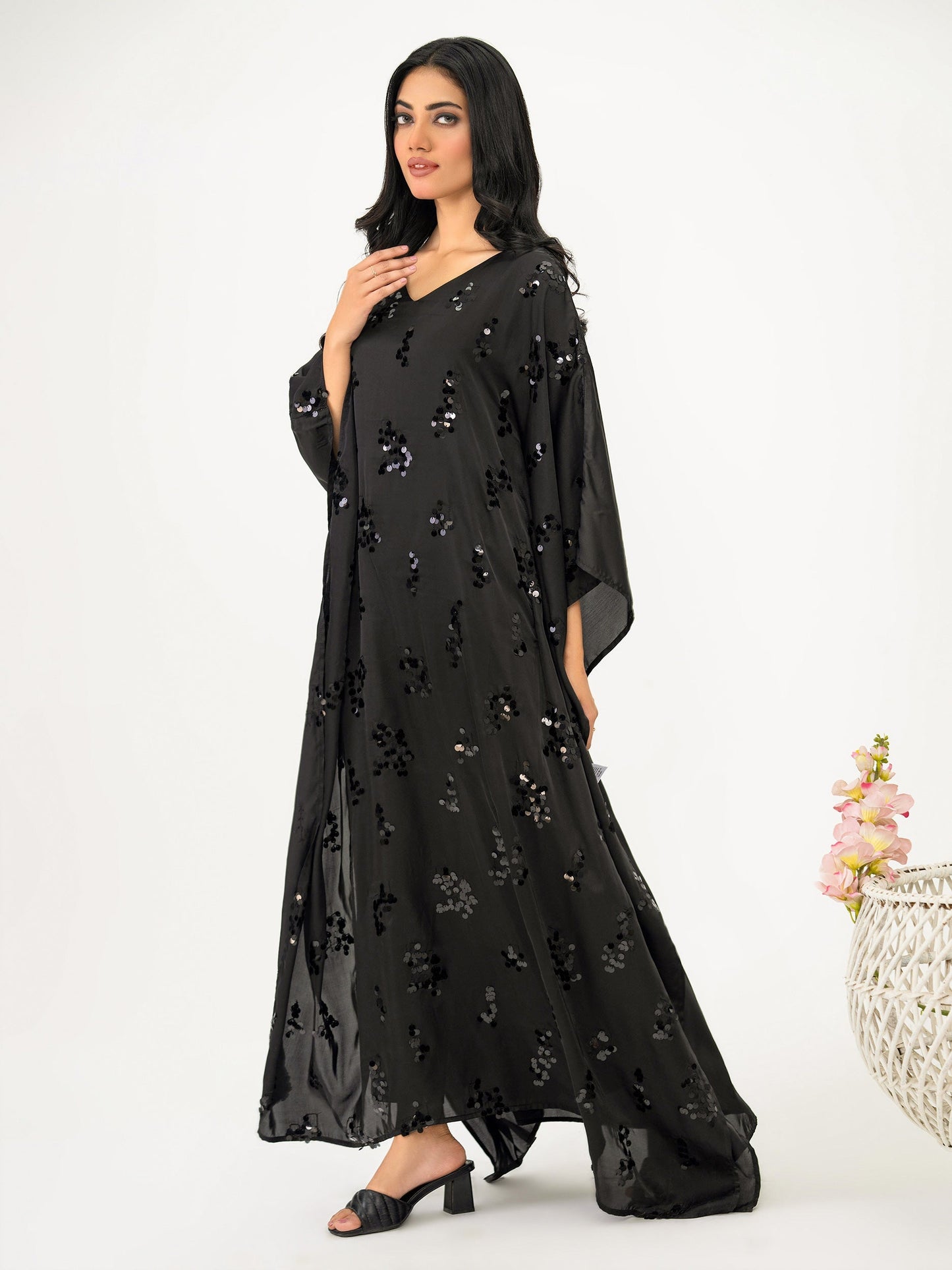 Silk Kaftan-Embellished (Pret)