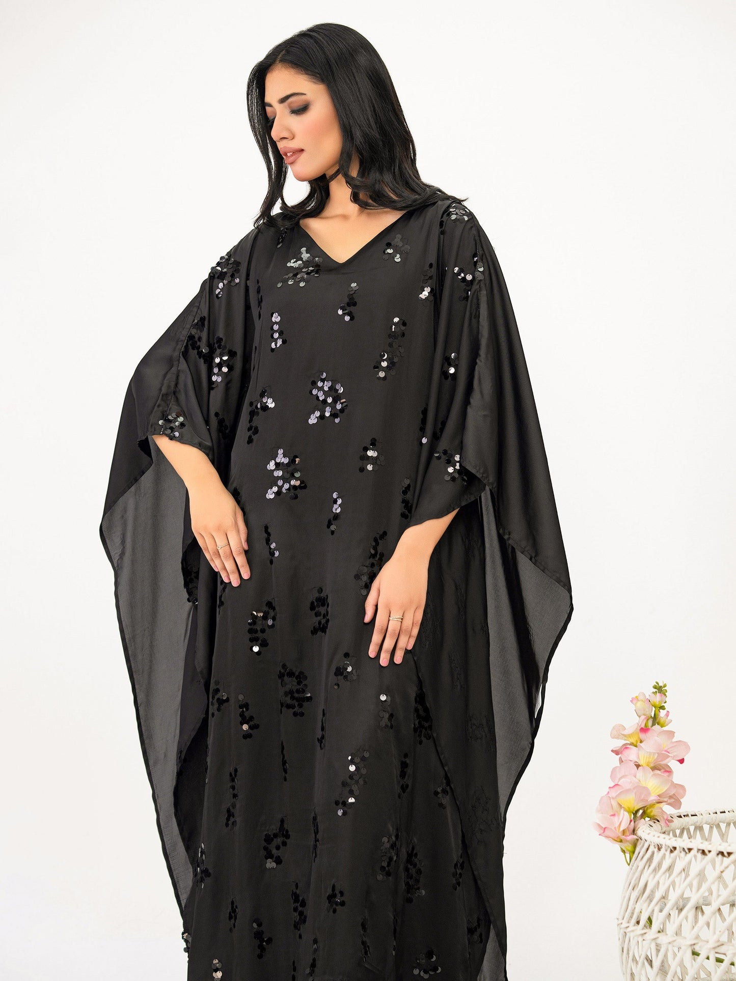 Silk Kaftan-Embellished (Pret)