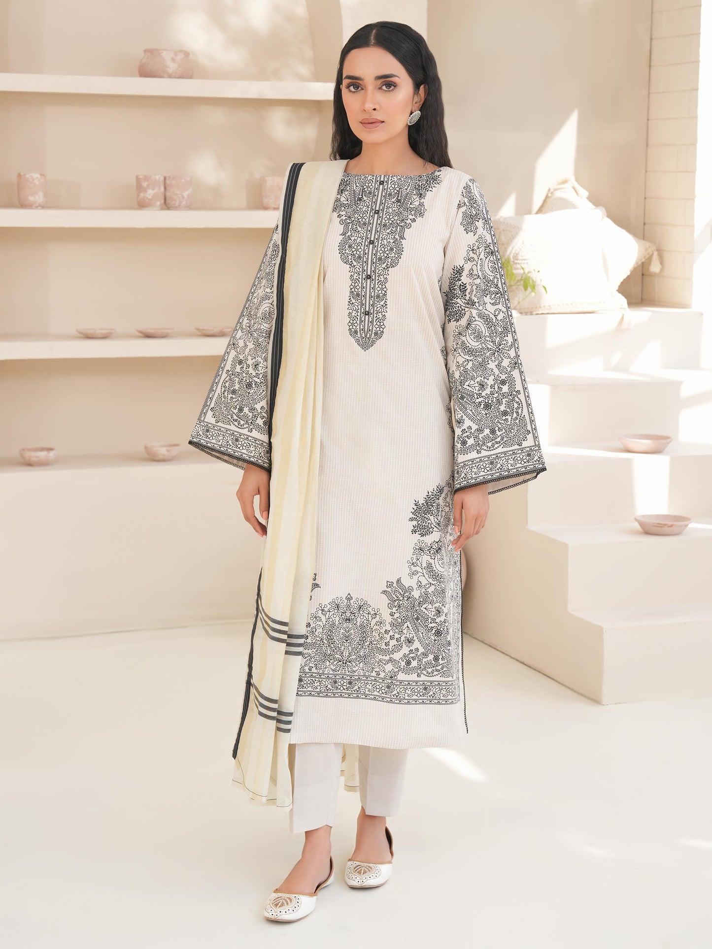 2 Piece Lawn Suit-Paste Print (Unstitched)