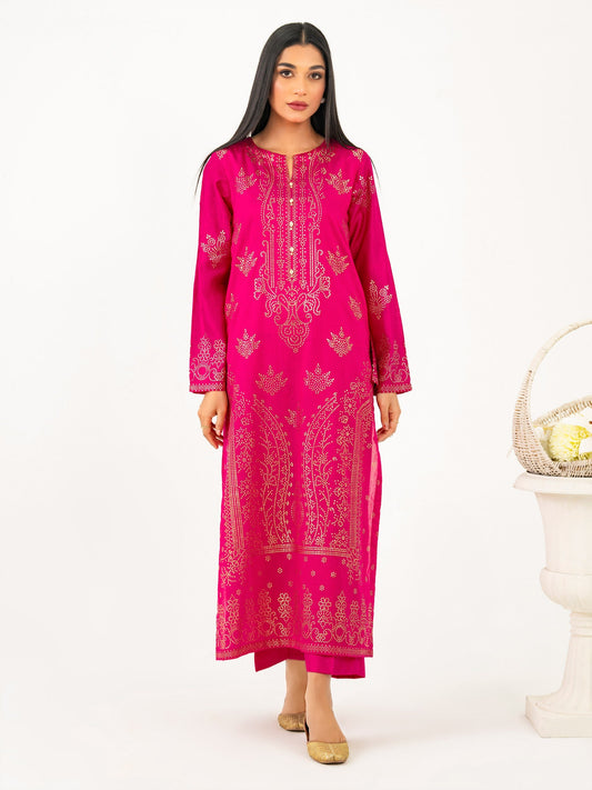 2 Piece Raw Silk Suit-Embellished (Pret)