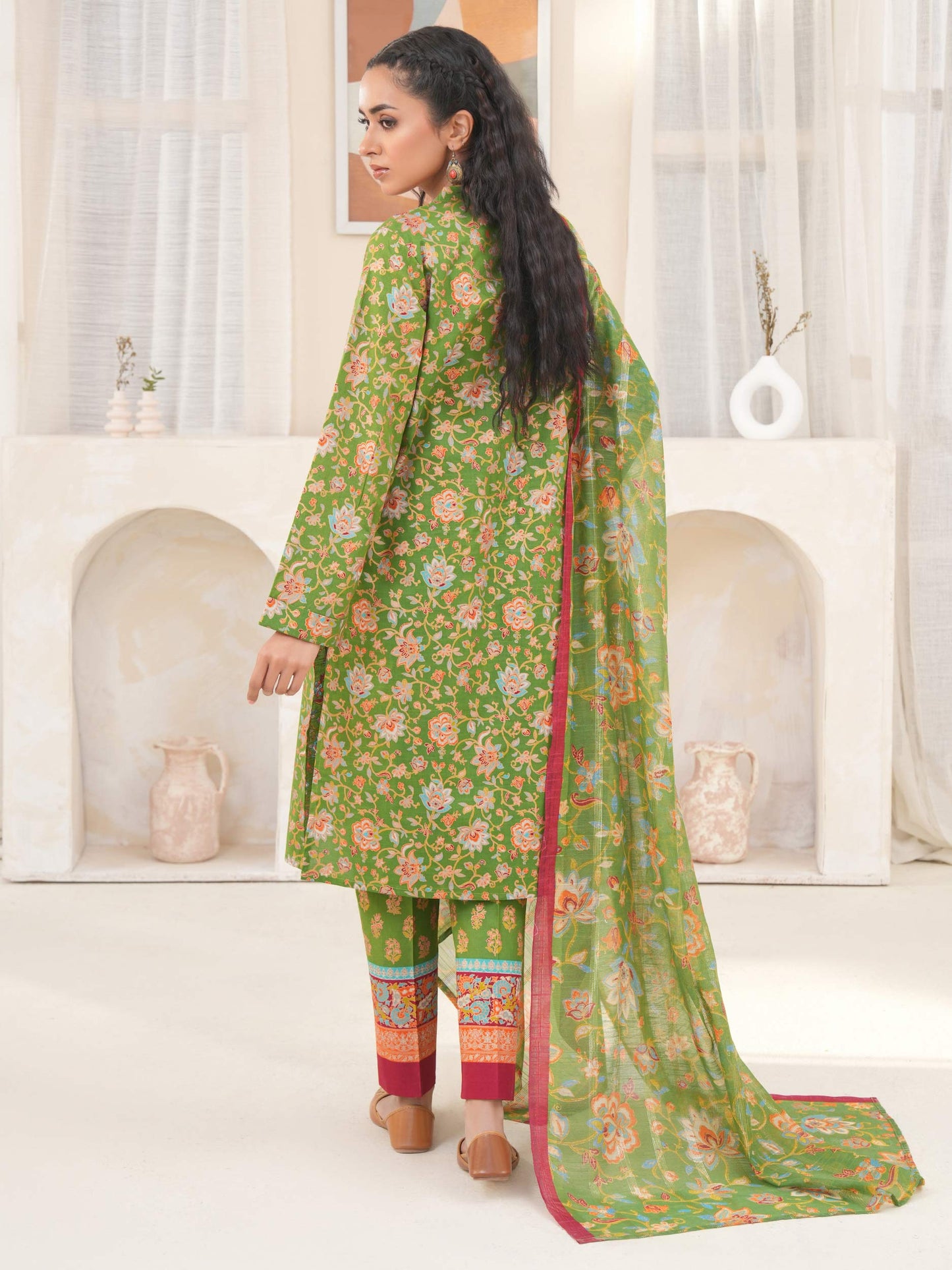 3 Piece Lawn Suit-Paste Print (Unstitched)