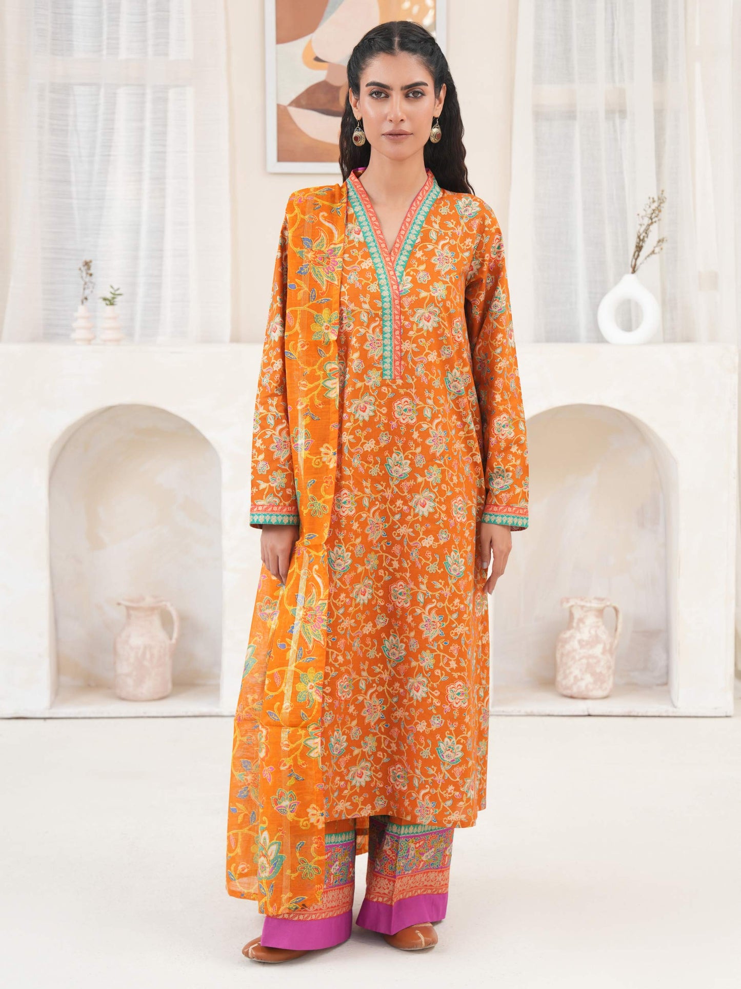 3 Piece Lawn Suit-Paste Print (Unstitched)