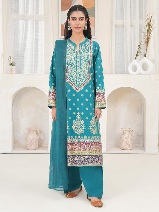 3 Piece Lawn Suit-Paste Print (Unstitched)