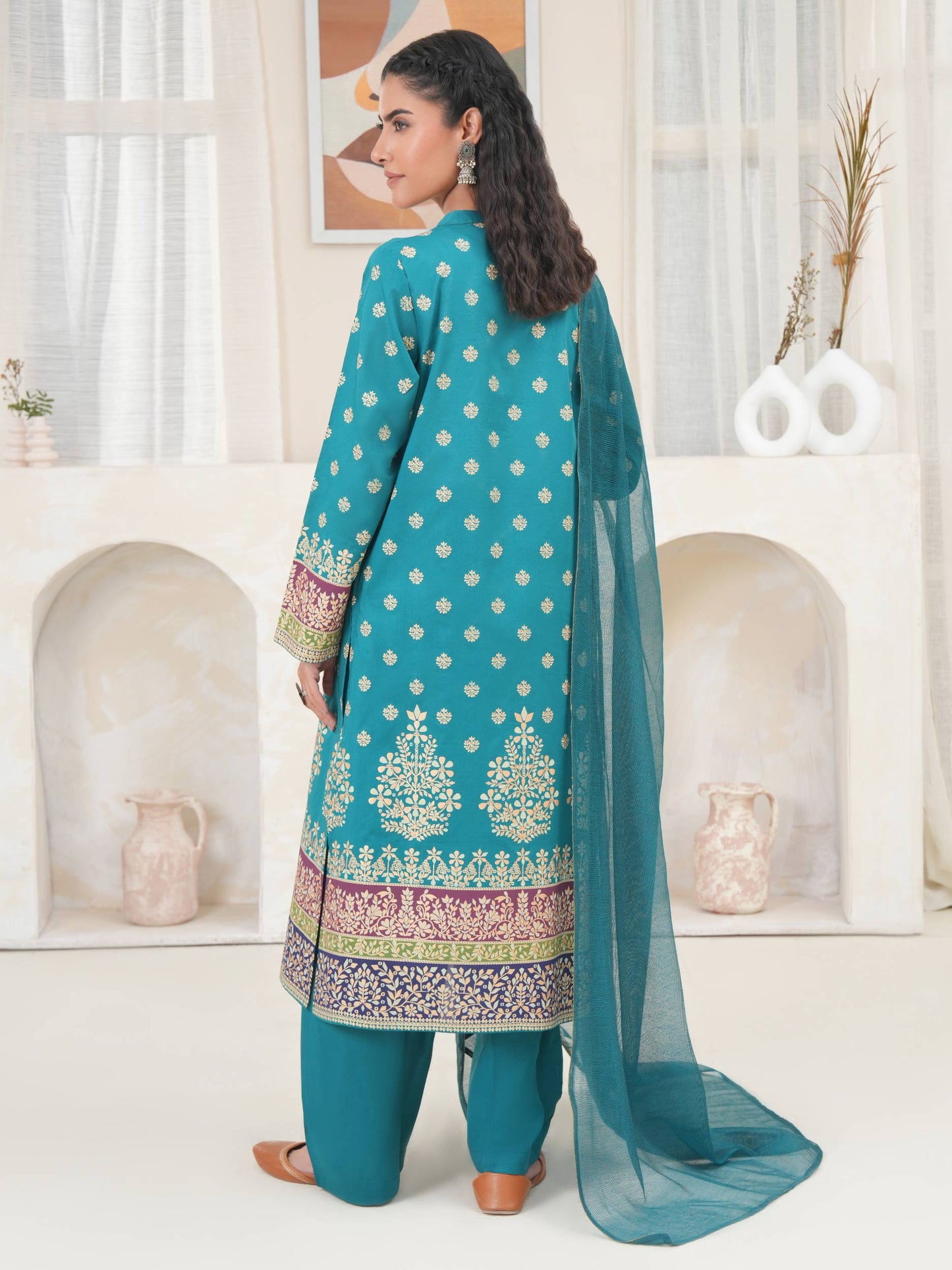 3 Piece Lawn Suit-Paste Print (Unstitched)