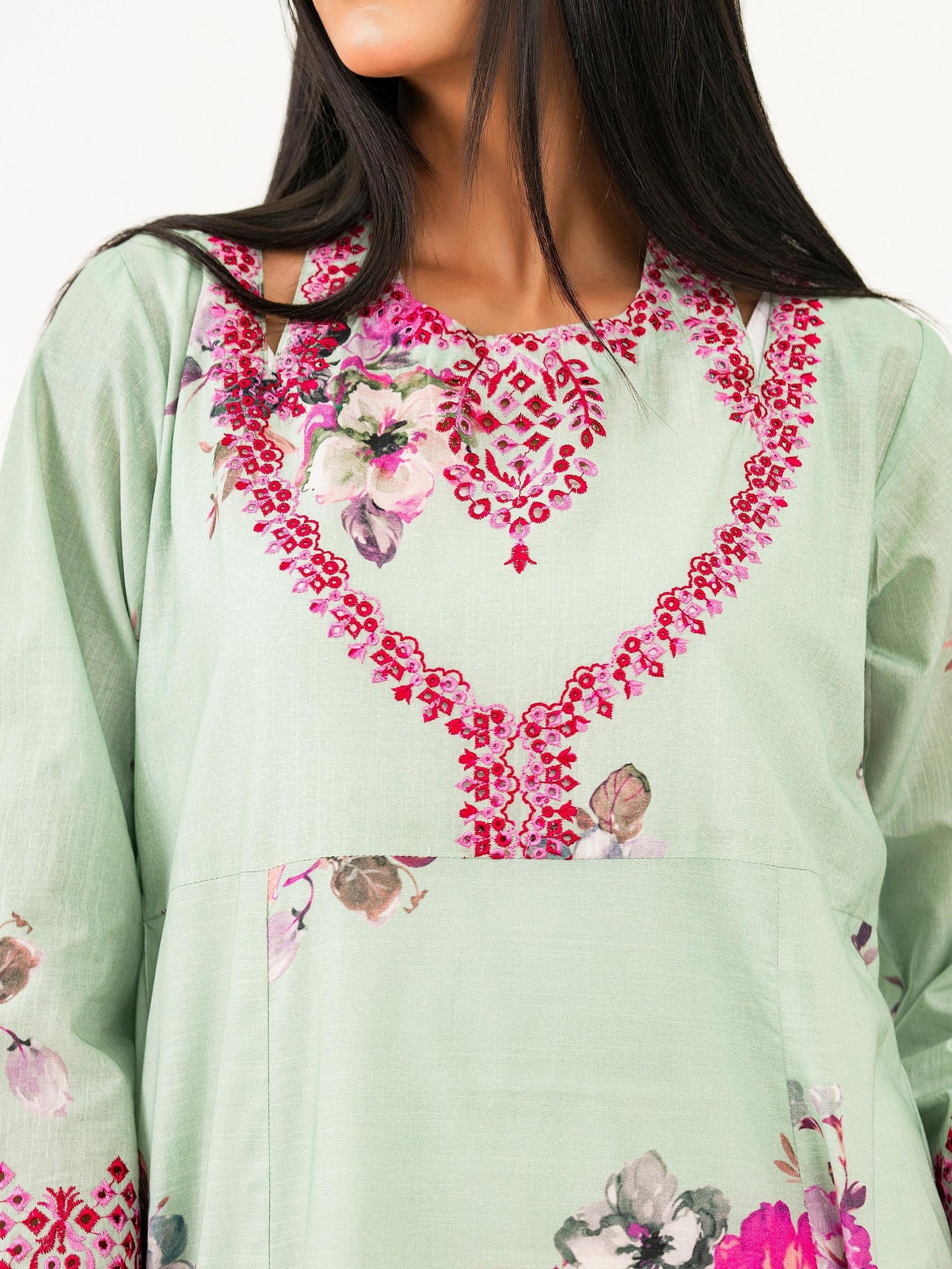 Lawn Shirt-Embroidered (Pret)