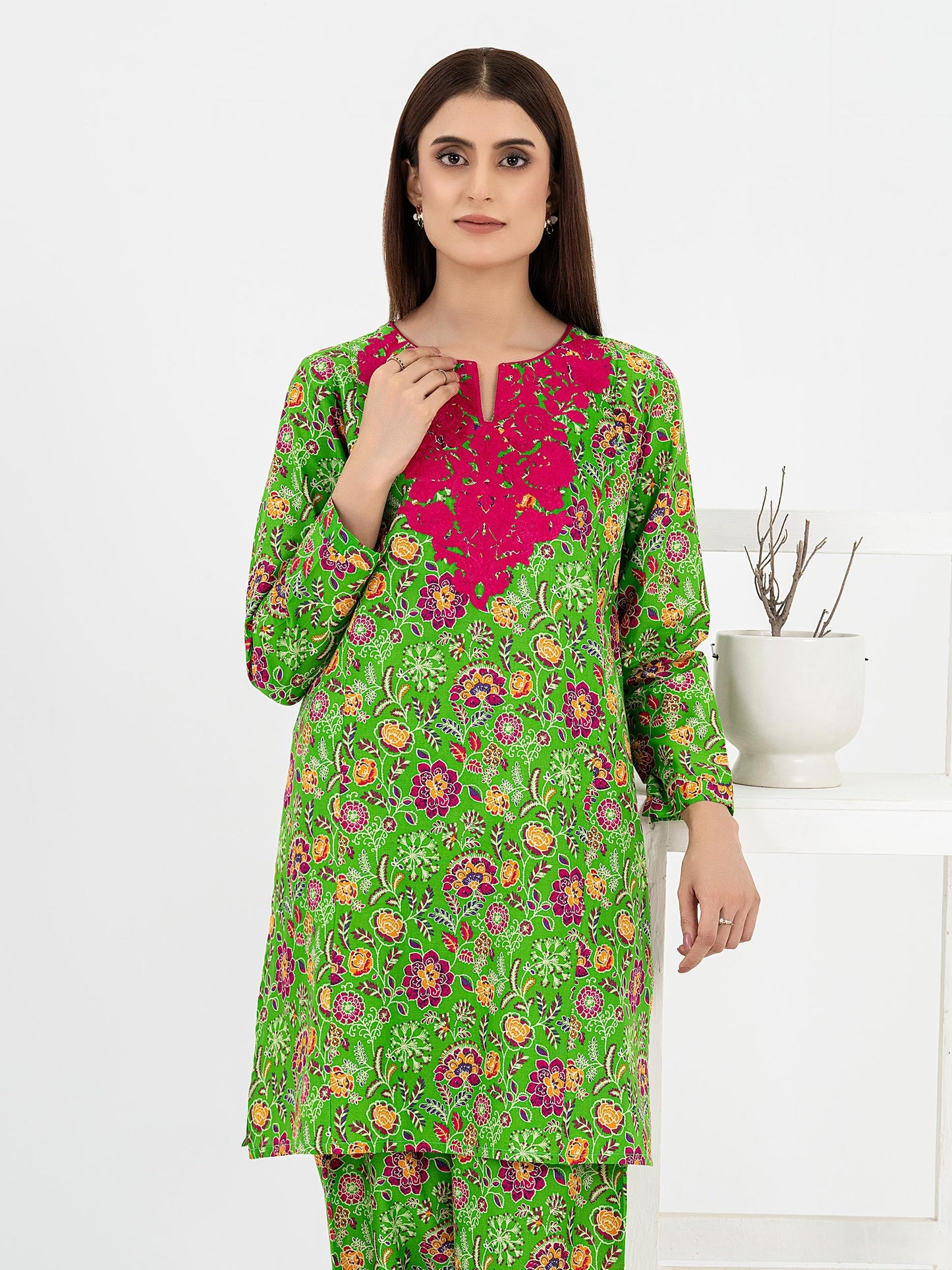 2 Piece Lawn Suit-Paste Print (Pret)