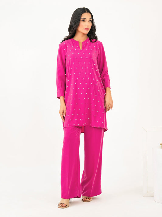 2 Piece Silk Suit-Embroidered (Pret)