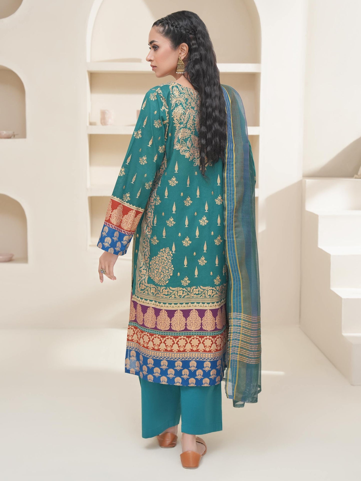 2 Piece Lawn Suit-Paste Print (Unstitched)