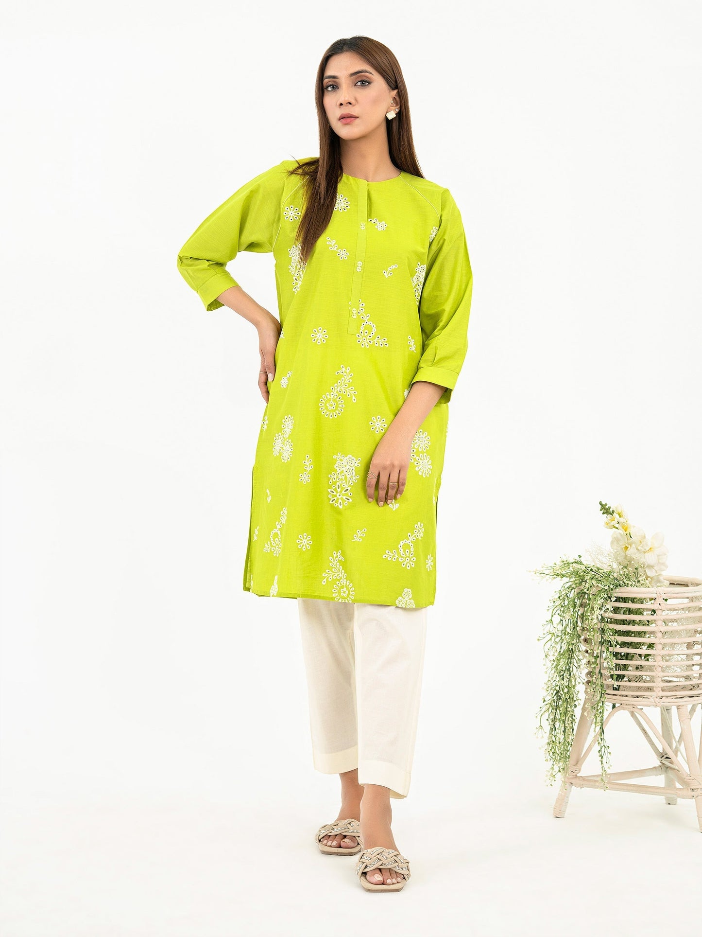 Lawn Shirt-Embroidered (Pret)