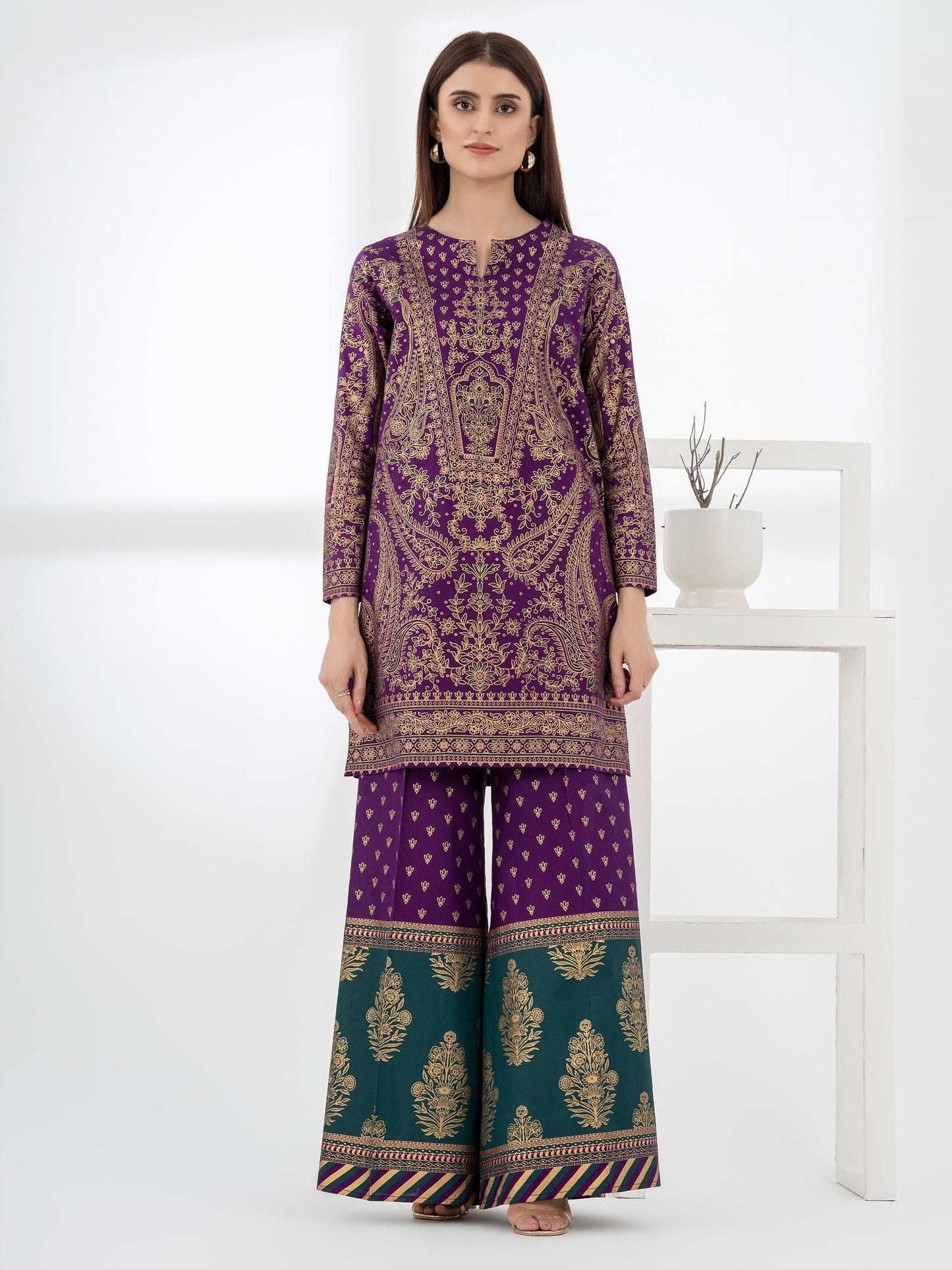 2 Piece Lawn Suit-Paste Print (Pret)