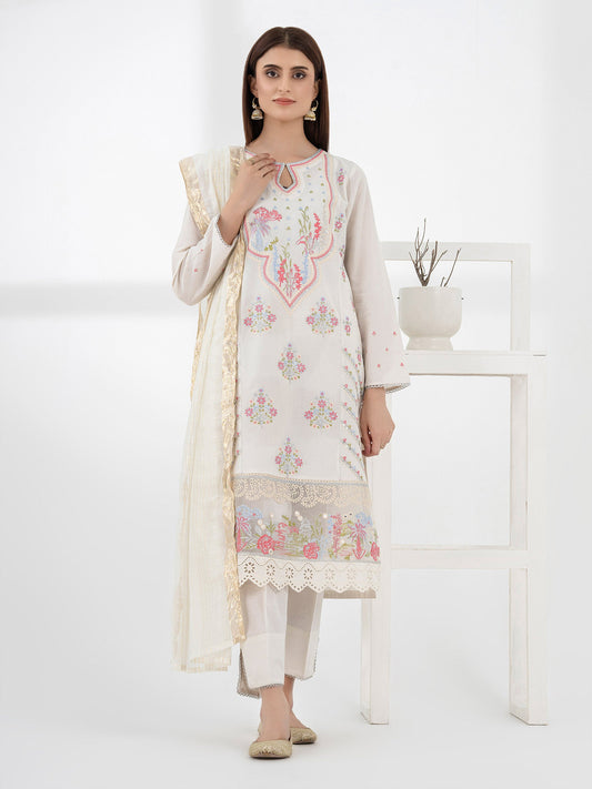 3 Piece Lawn Suit-Embroidered (Pret)