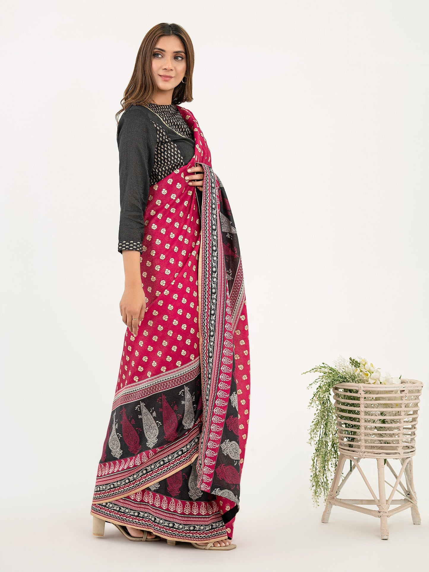 2 Piece Missouri Saree-Paste Print (Pret)