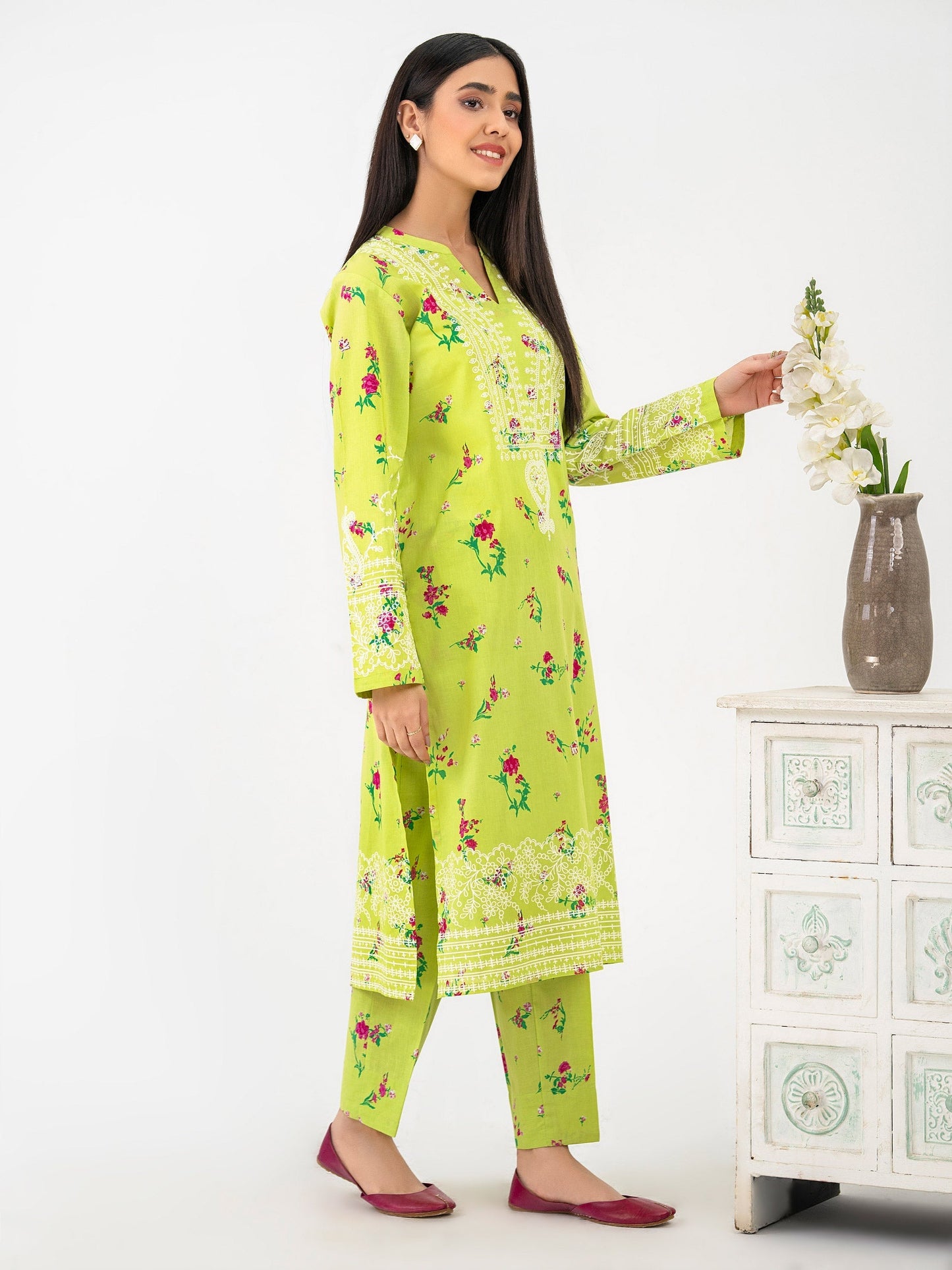 2 Piece Lawn Suit-Paste Print (Pret)