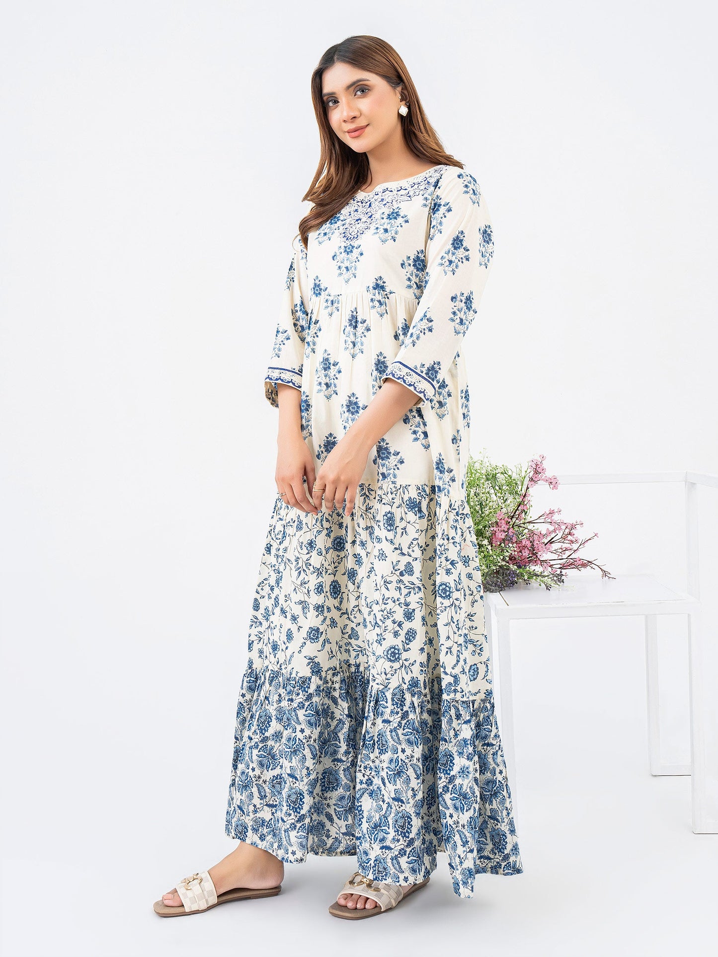 Lawn Frock-Embroidered (Pret)