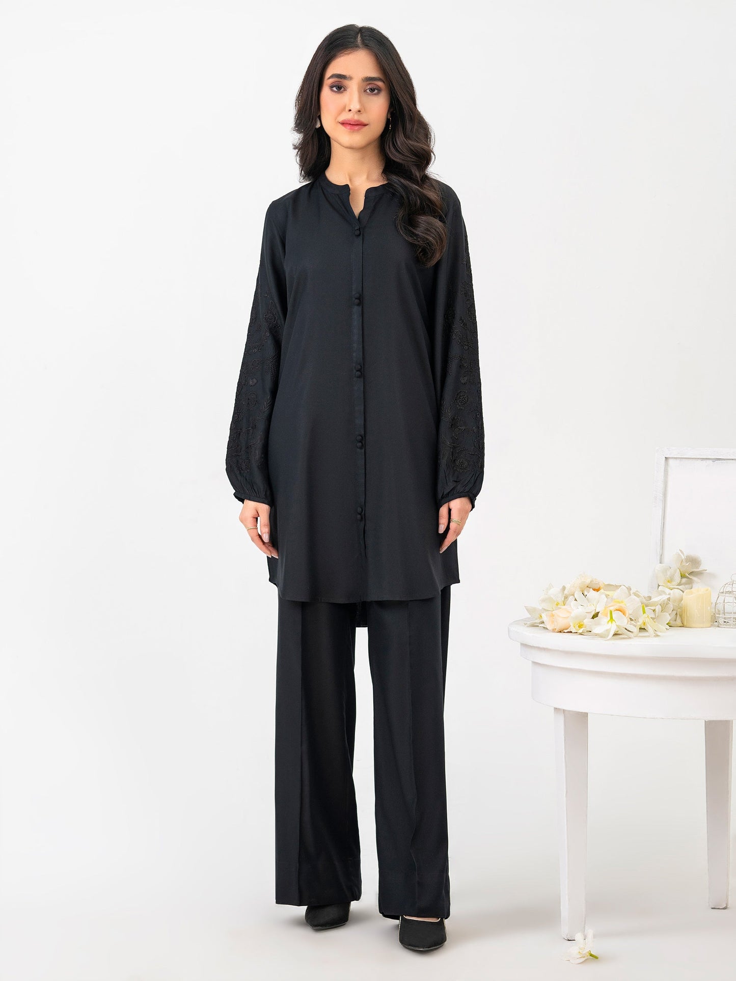 2 Piece Crepe Suit-Embroidered (Pret)