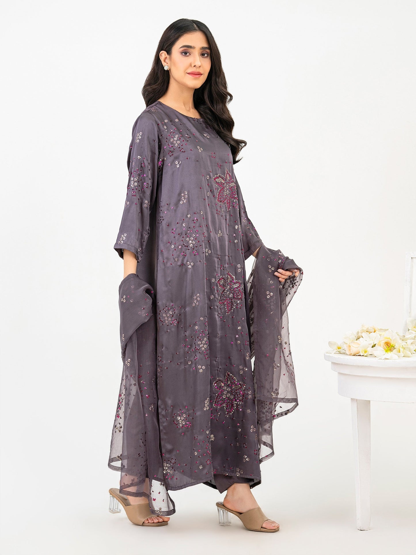 Silk Suit-Embroidered (Pret)