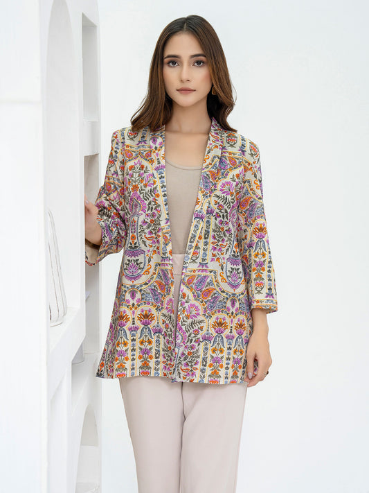 Lawn Cardigan-Printed (Pret)