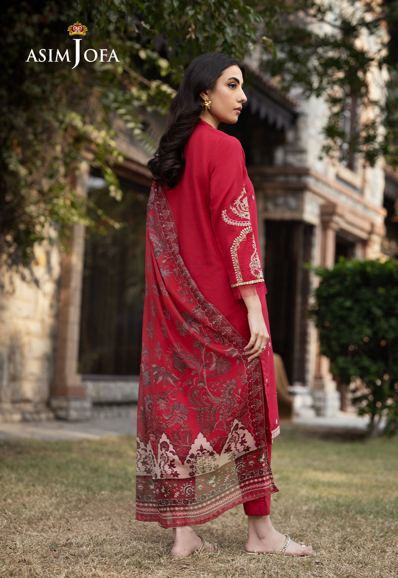 AJPB-98 EMBROIDERED RAW SILK 3 PCS