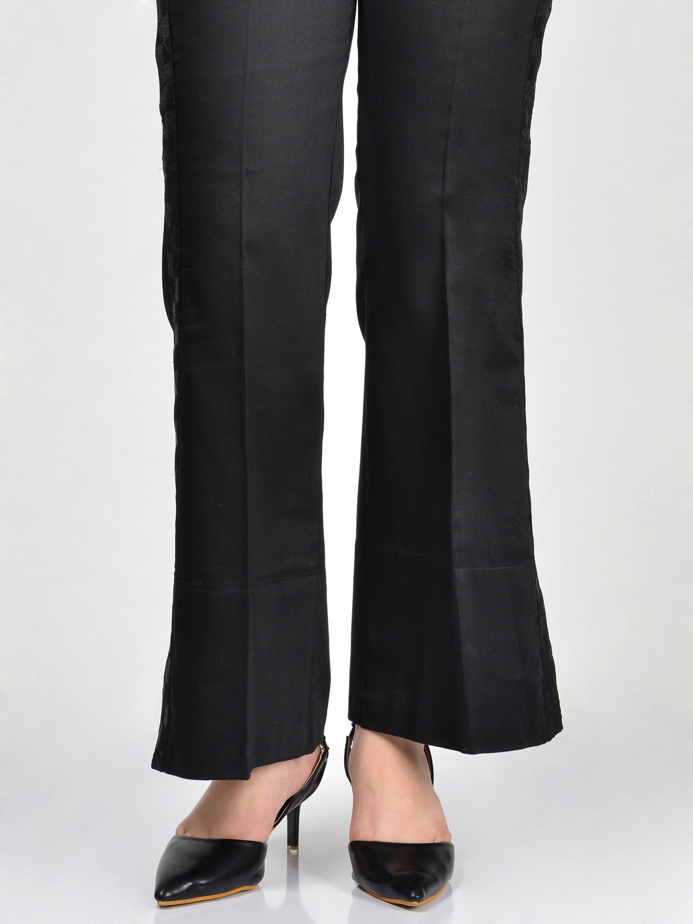 Satin Bootcut Pants