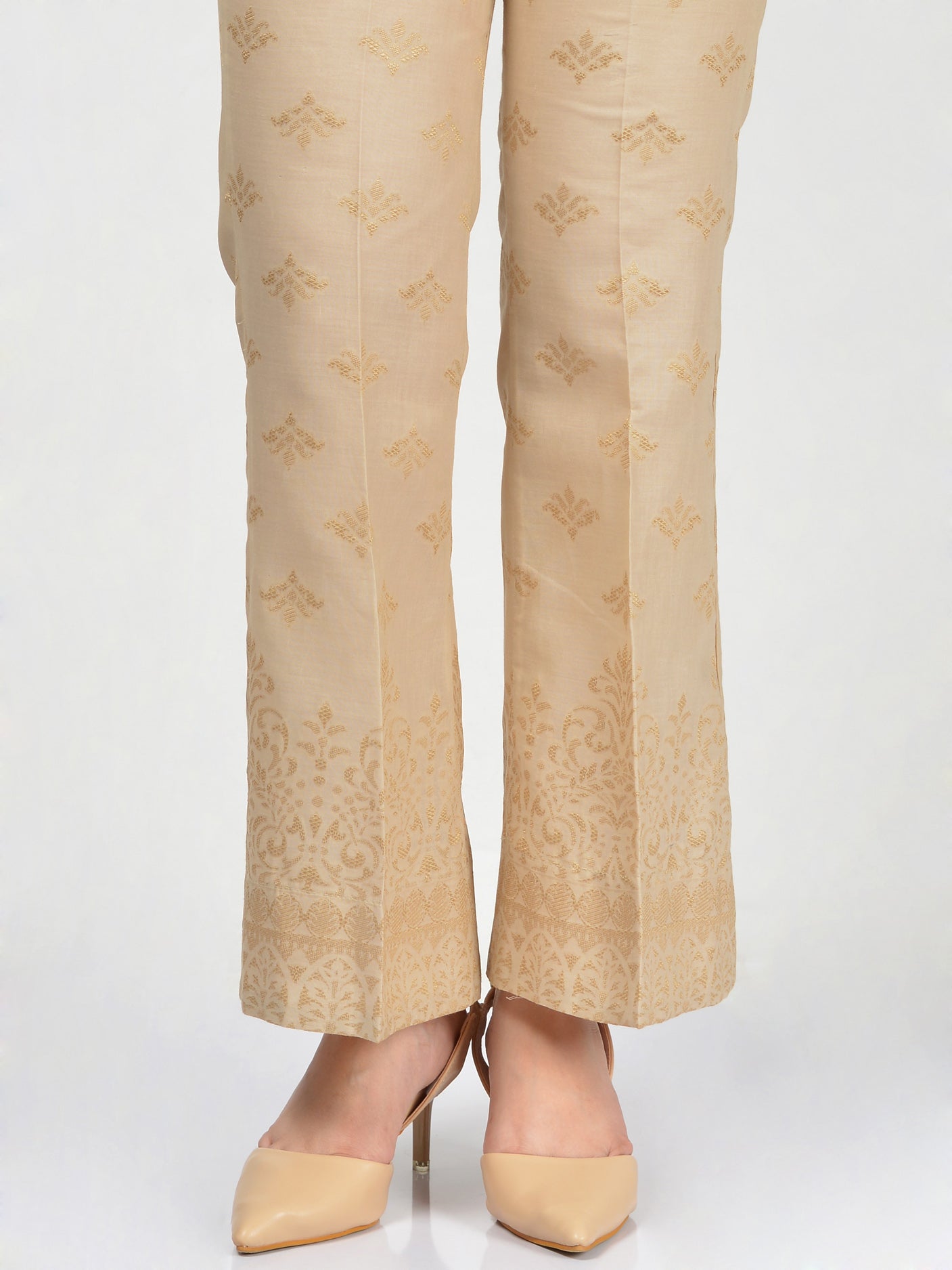 Jacquard Bootcut Pants