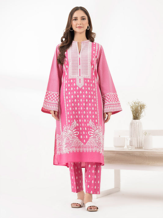 2 Piece Lawn Suit-Emboss Print (Pret)