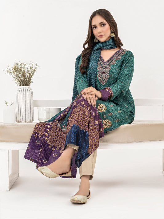 2 Piece Viscose Suit-Embroidered (Pret)