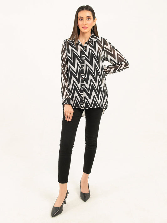 Printed Chiffon Top