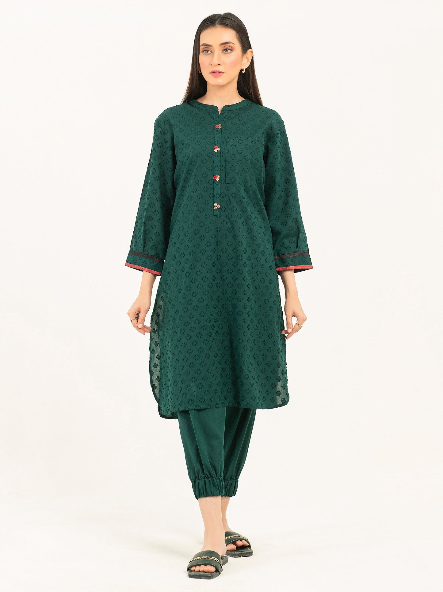 2 Piece Self Jacquard Suit-Dyed (Pret)