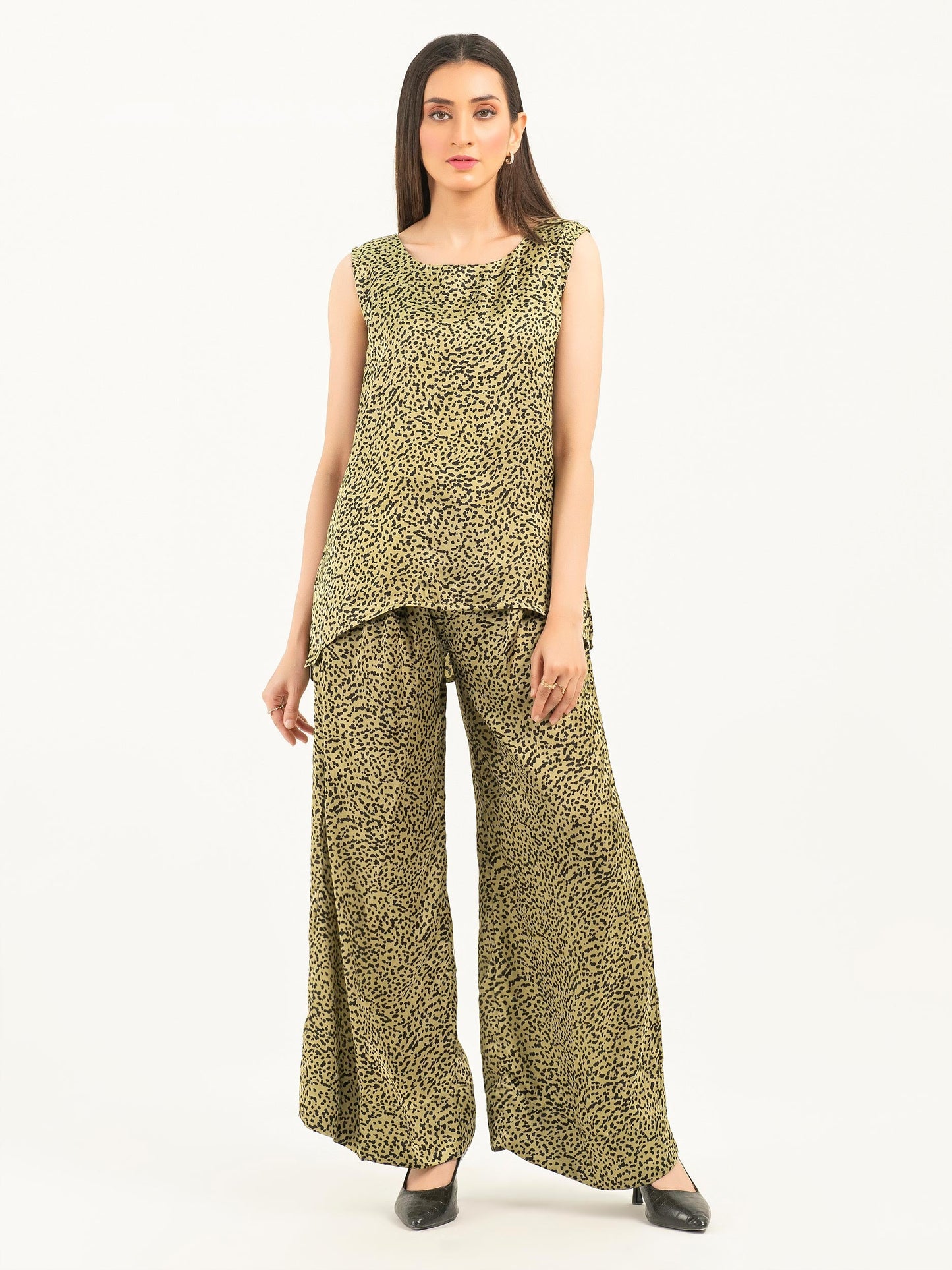 2 Piece Chiffon Suit-Printed Set