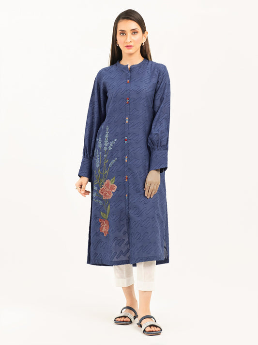 Self Jacquard Shirt-Embroidered (Pret)