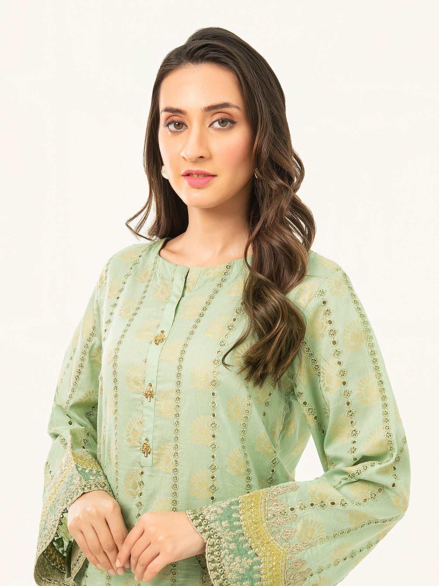 Jacquard Shirt-Embroidered (Pret)